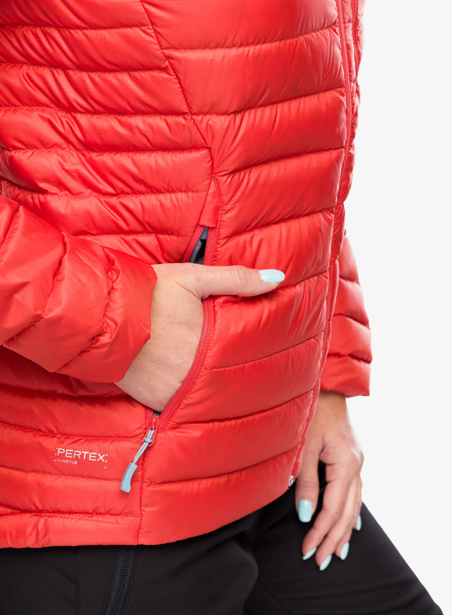 Ženska perjana jakna Rab Microlight Alpine Jacket - red grapefruit