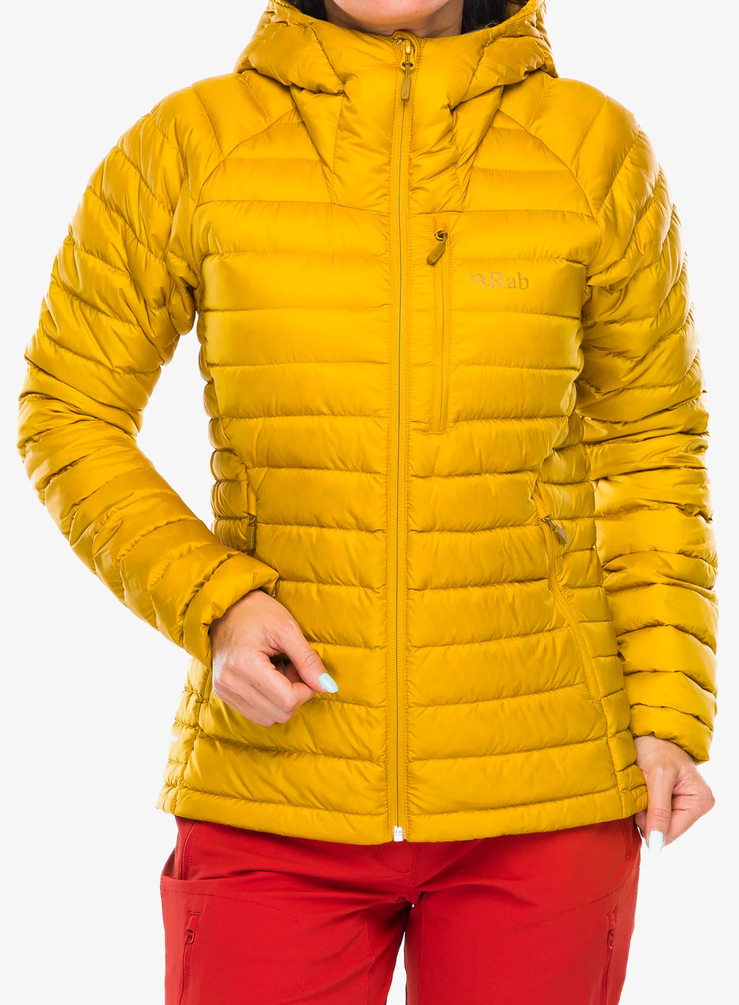 Ženska perjana jakna Rab Microlight Alpine Jacket - sahara