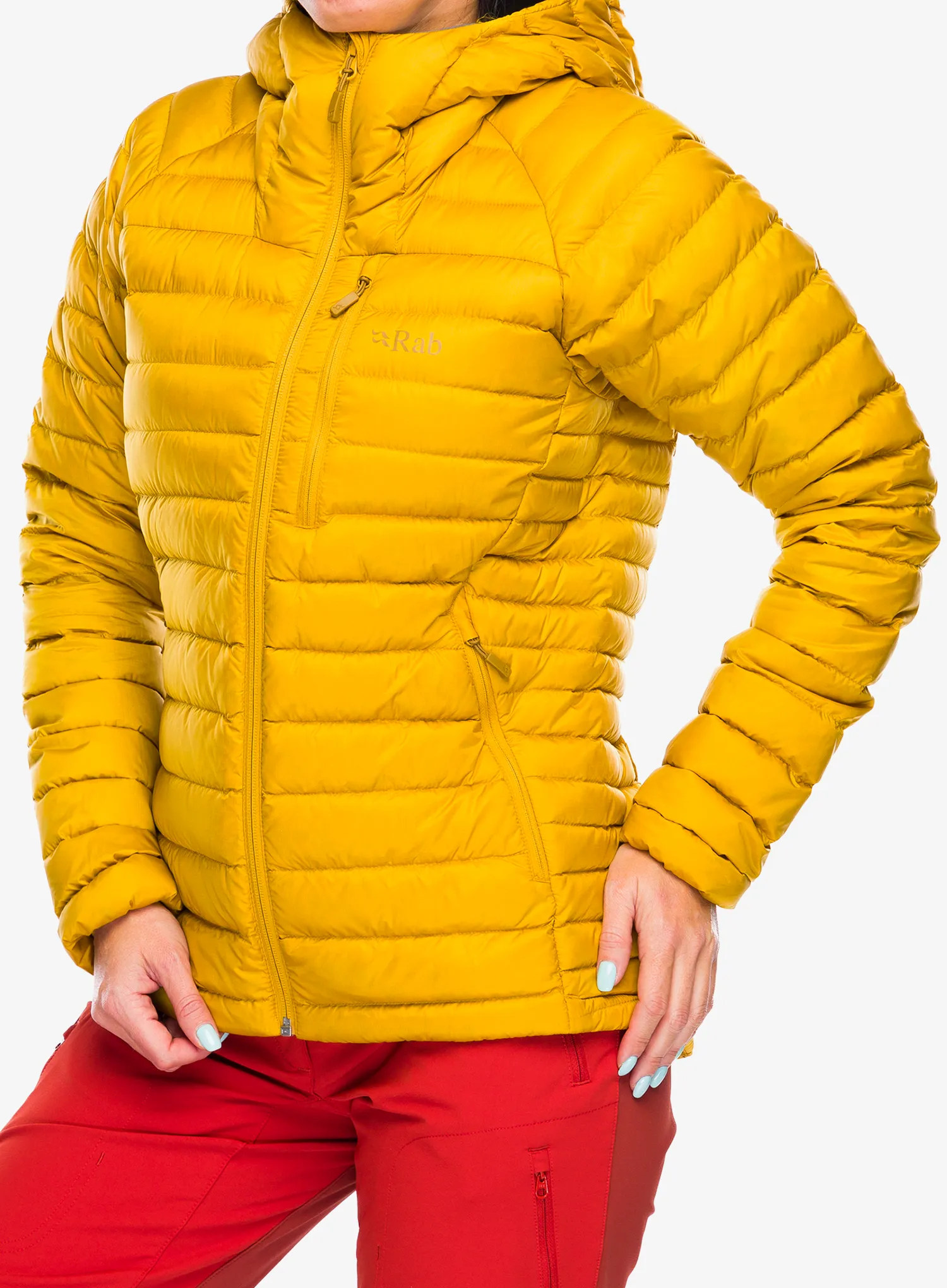 Ženska perjana jakna Rab Microlight Alpine Jacket - sahara