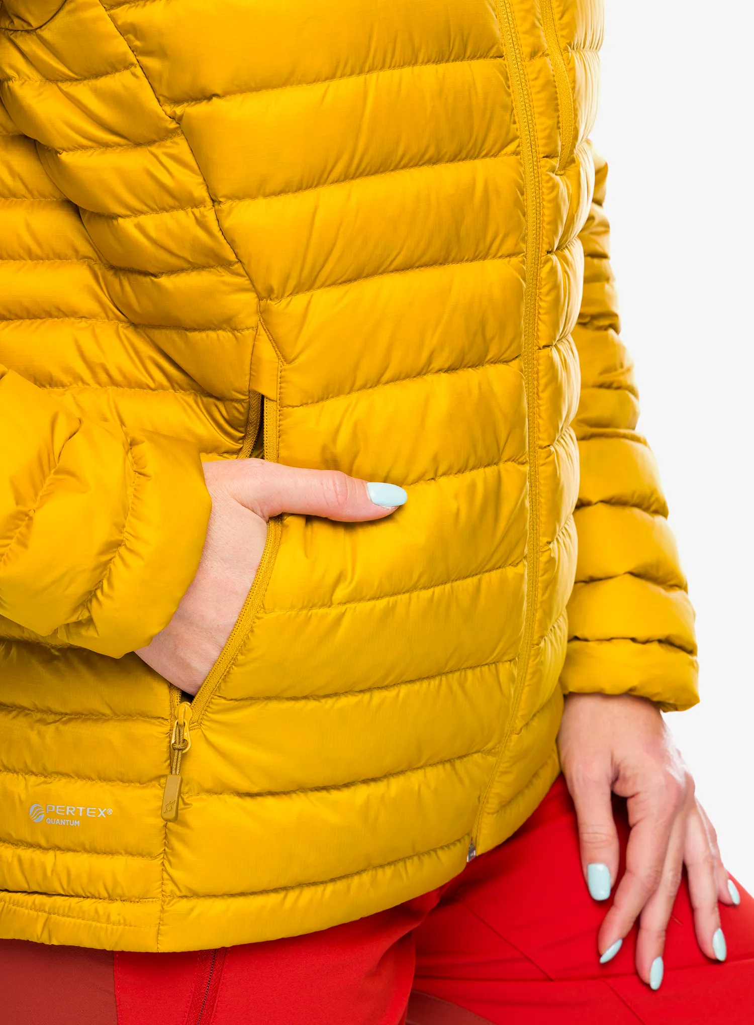 Ženska perjana jakna Rab Microlight Alpine Jacket - sahara