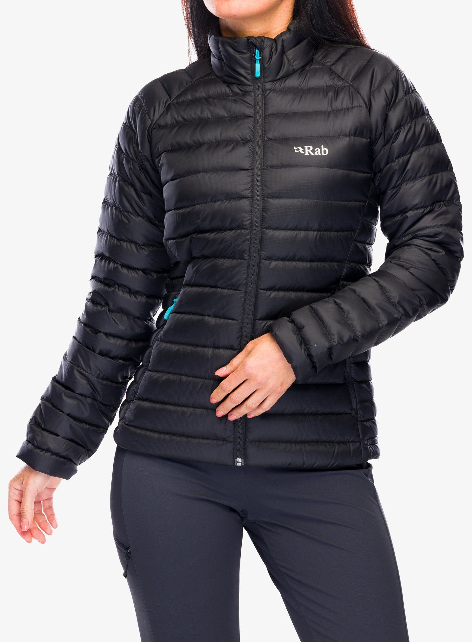 Ženska perjana jakna Rab Microlight Jacket - black