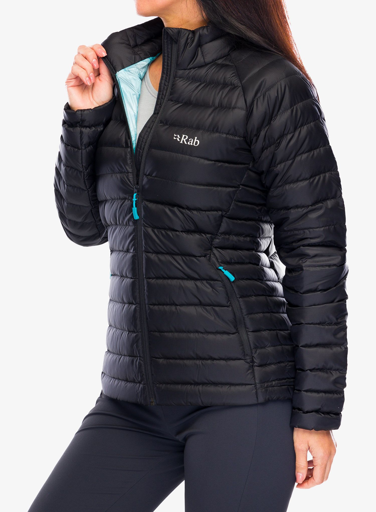 Ženska perjana jakna Rab Microlight Jacket - black