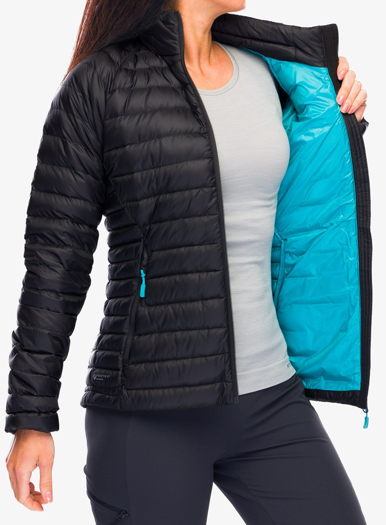 Ženska perjana jakna Rab Microlight Jacket - black
