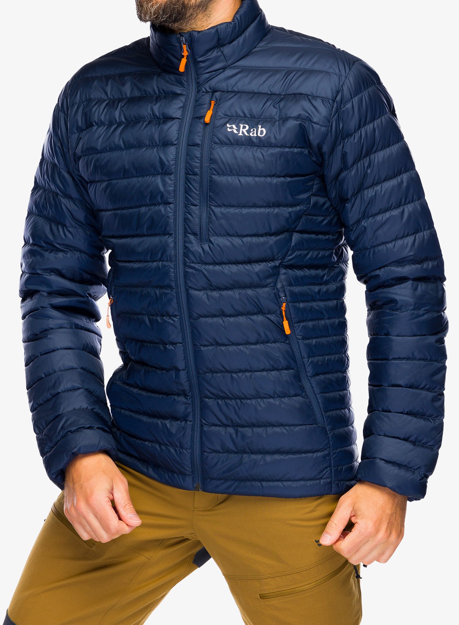 Pernata jakna Rab Microlight Jacket - deep ink/marmalade