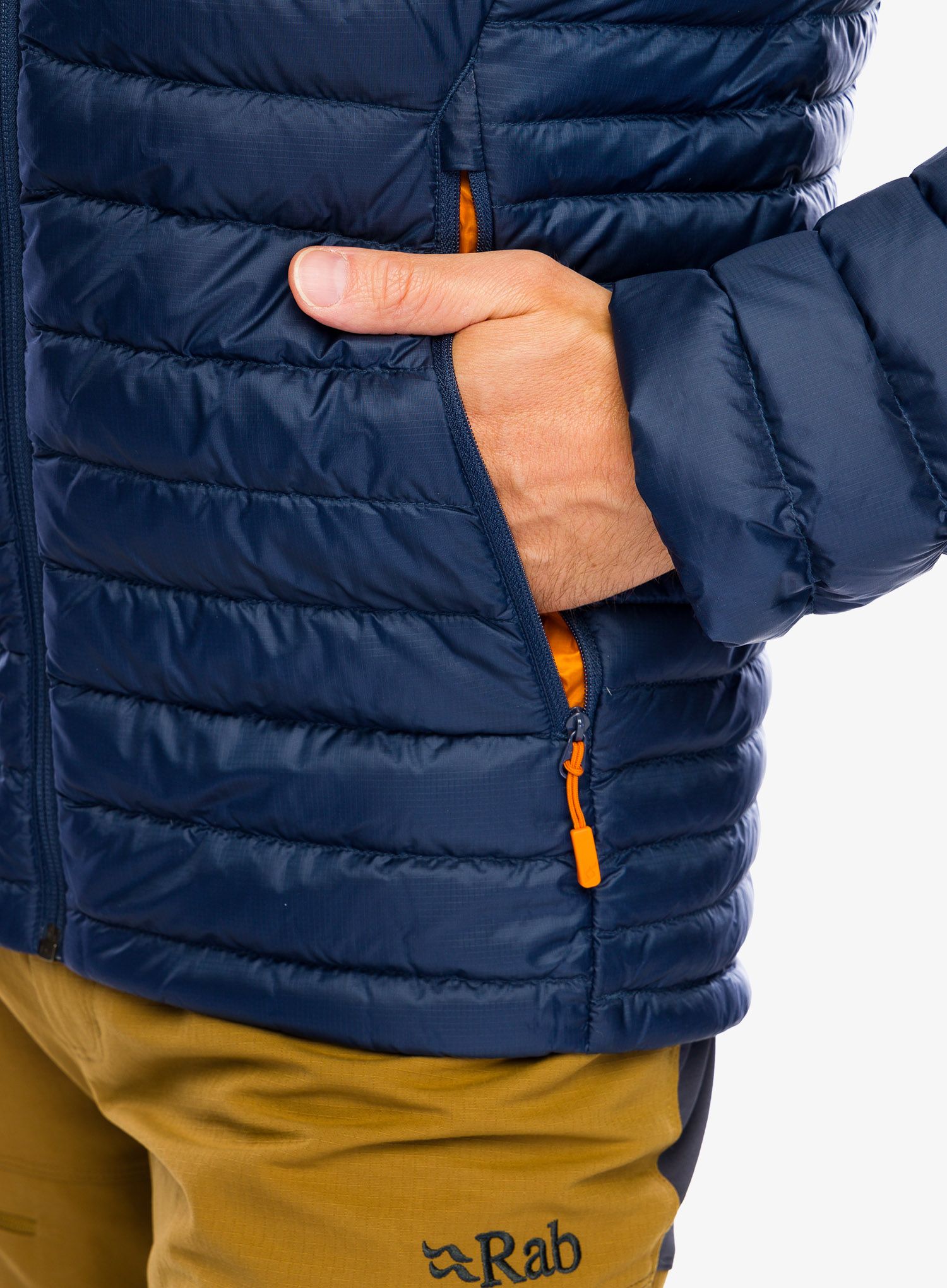 Pernata jakna Rab Microlight Jacket - deep ink/marmalade