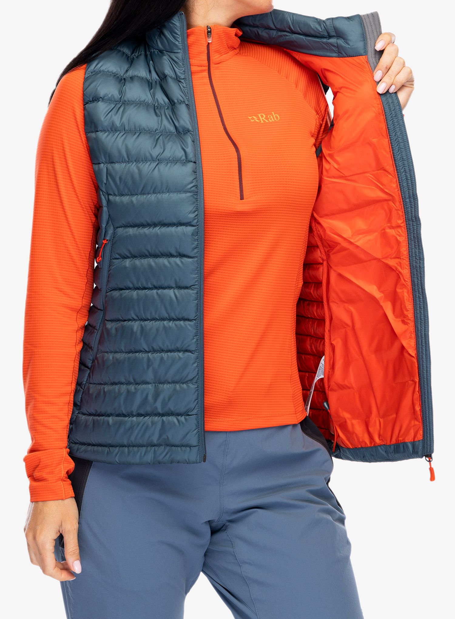 Ženski perjani prsluk Rab Microlight Vest - orion blue 