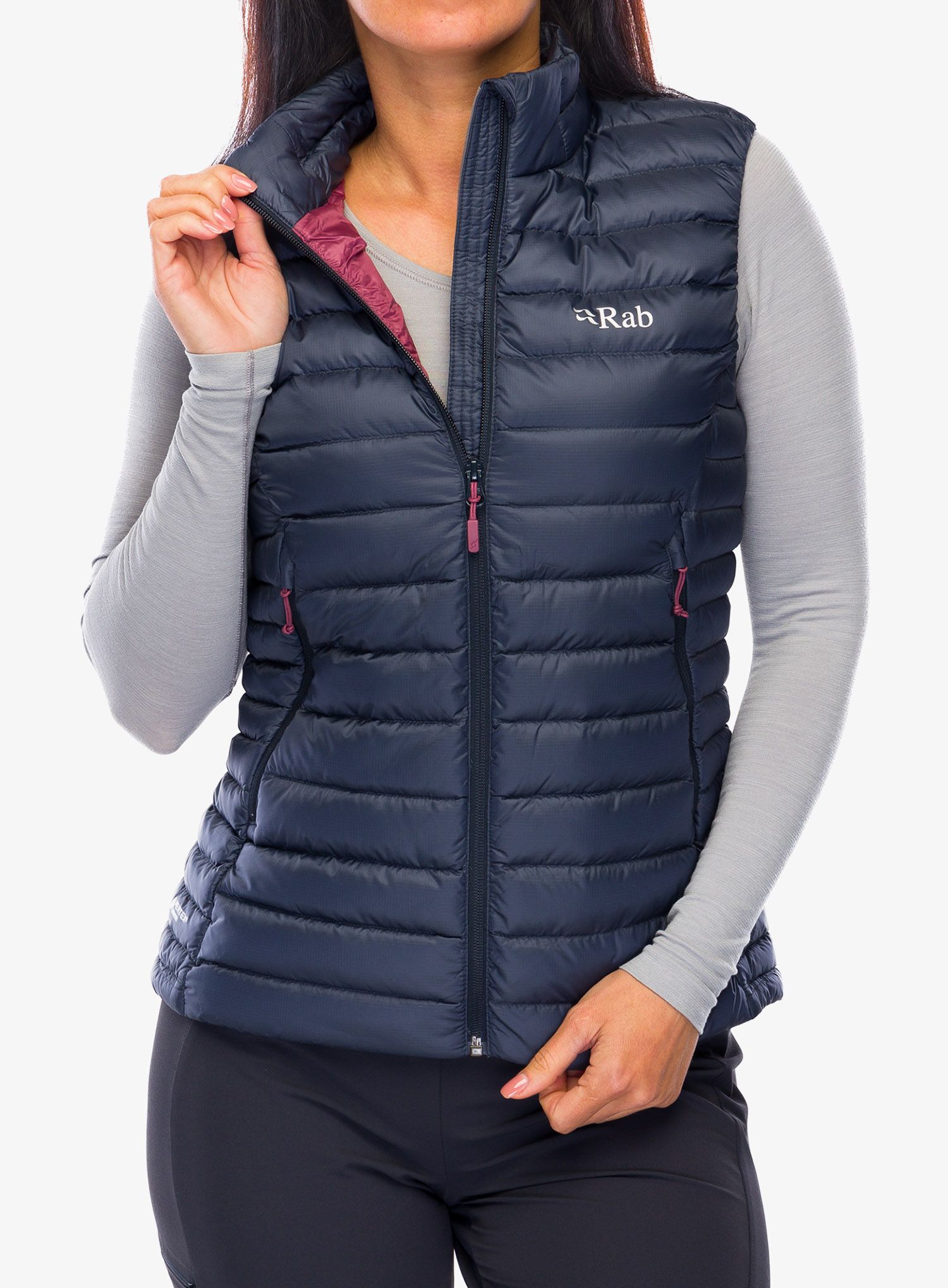 Ženski perjani prsluk Rab Microlight Vest - steel