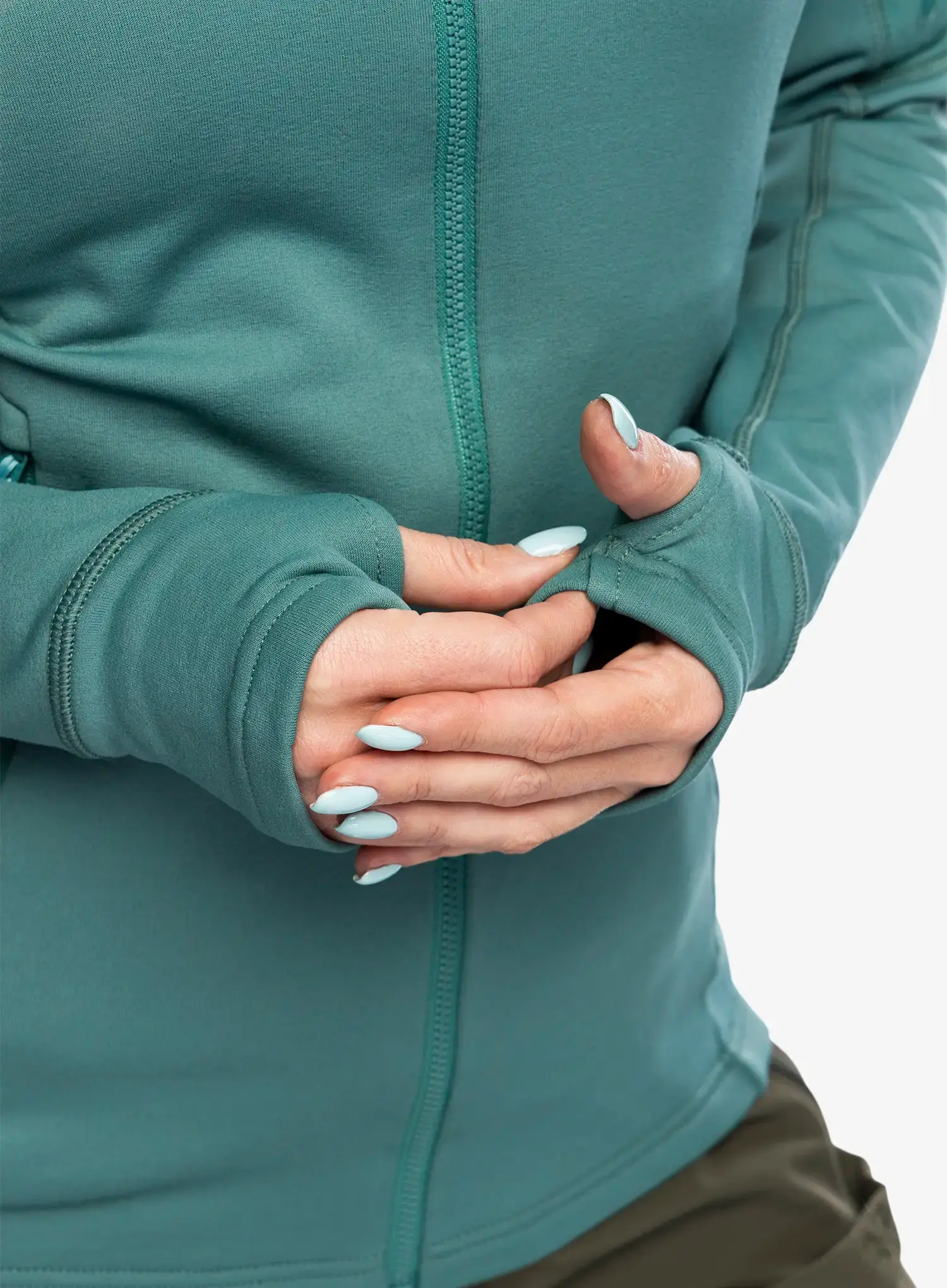 Ženska dukserica od flisa Rab Modulus Hoody - eucalyptus