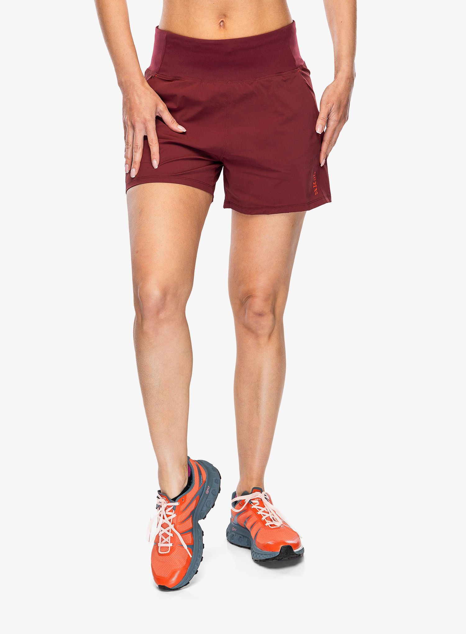 Ženske planinarske kratke hlače Rab Momentum Shorts - deep heather