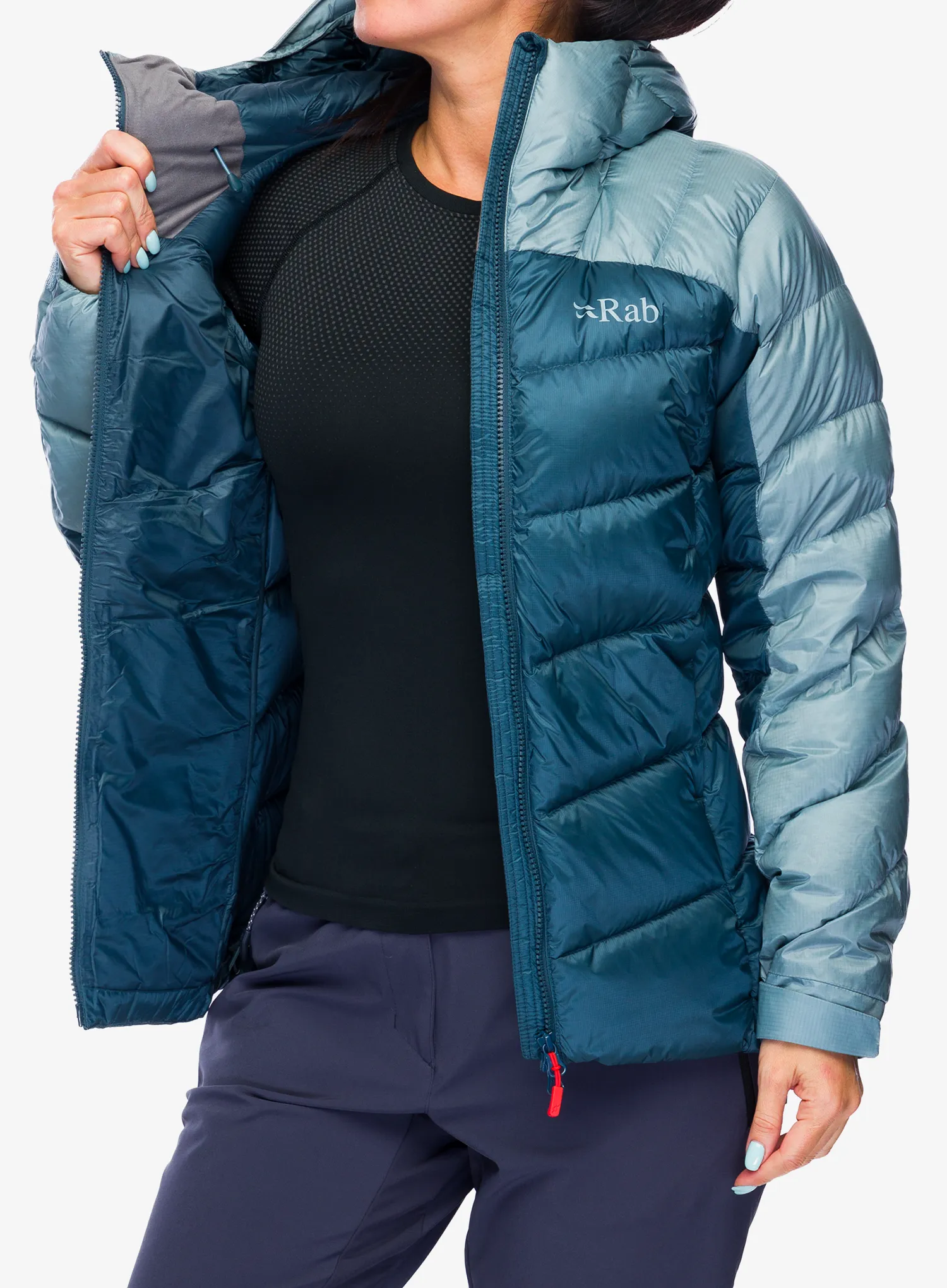 Ženska perjana jakna Rab Neutrino Pro Jacket - orion blue/citadel