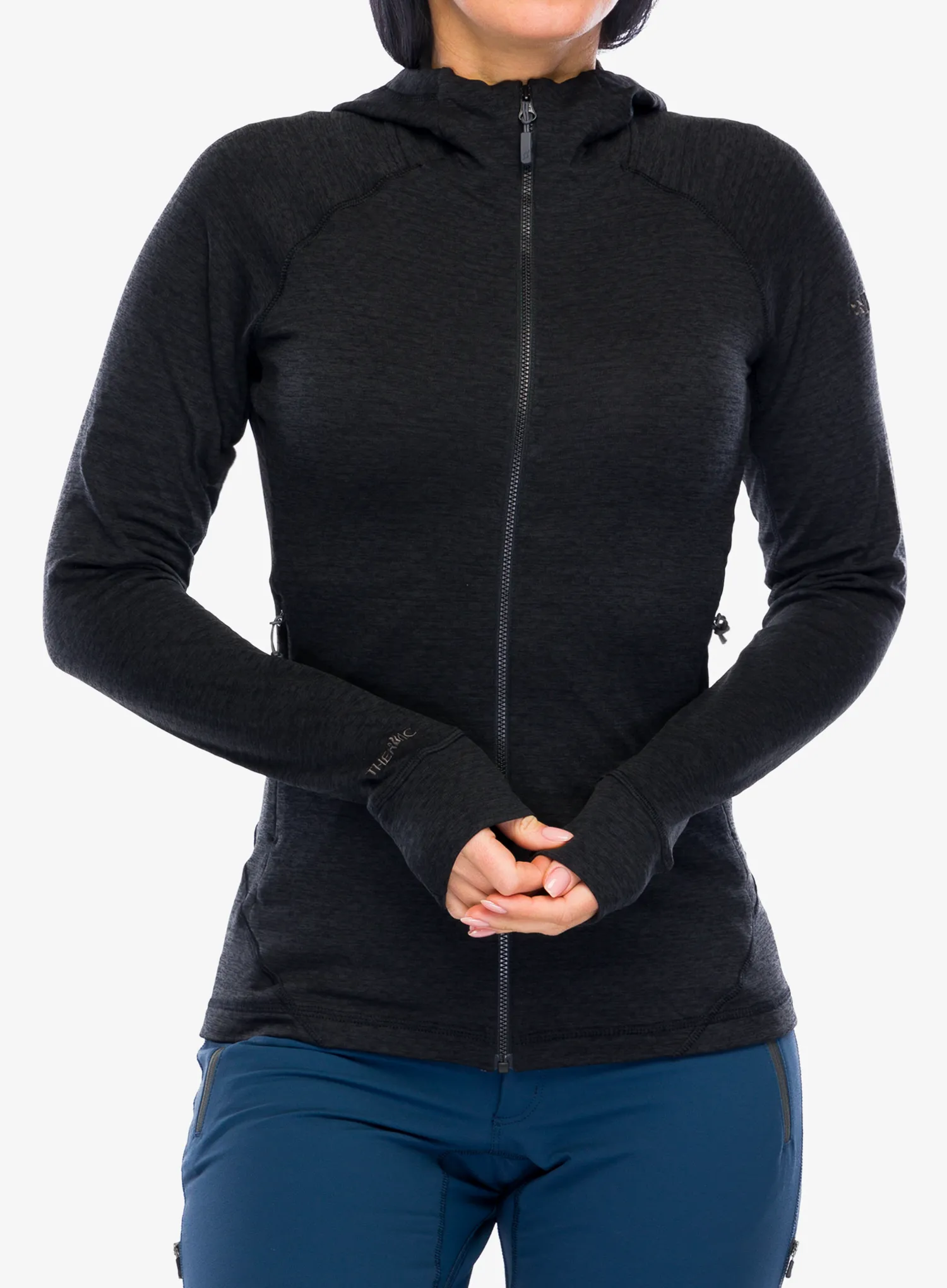 Dukserica s kapuljačom ženska Rab Nexus Hoody - black