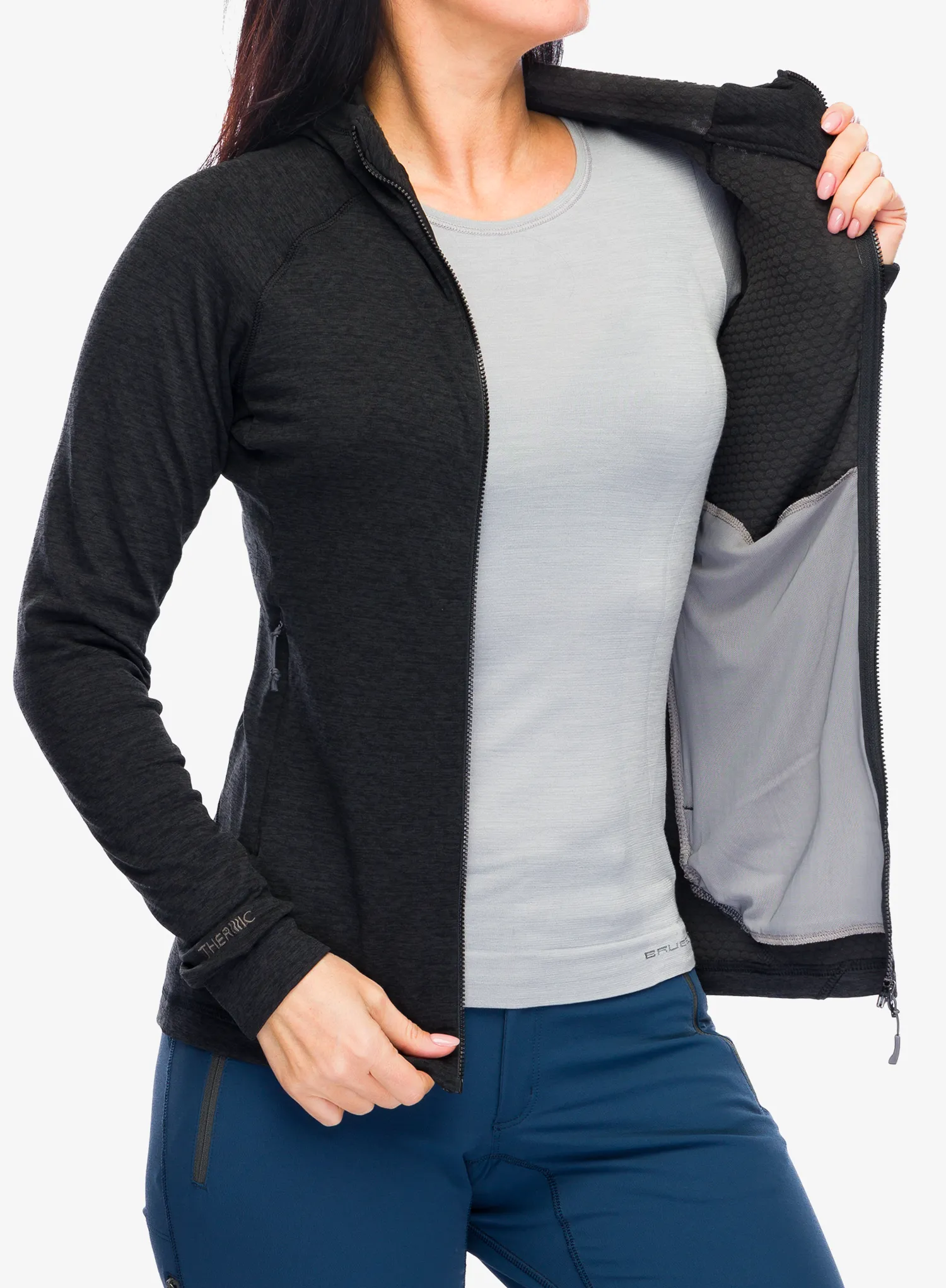 Dukserica s kapuljačom ženska Rab Nexus Hoody - black