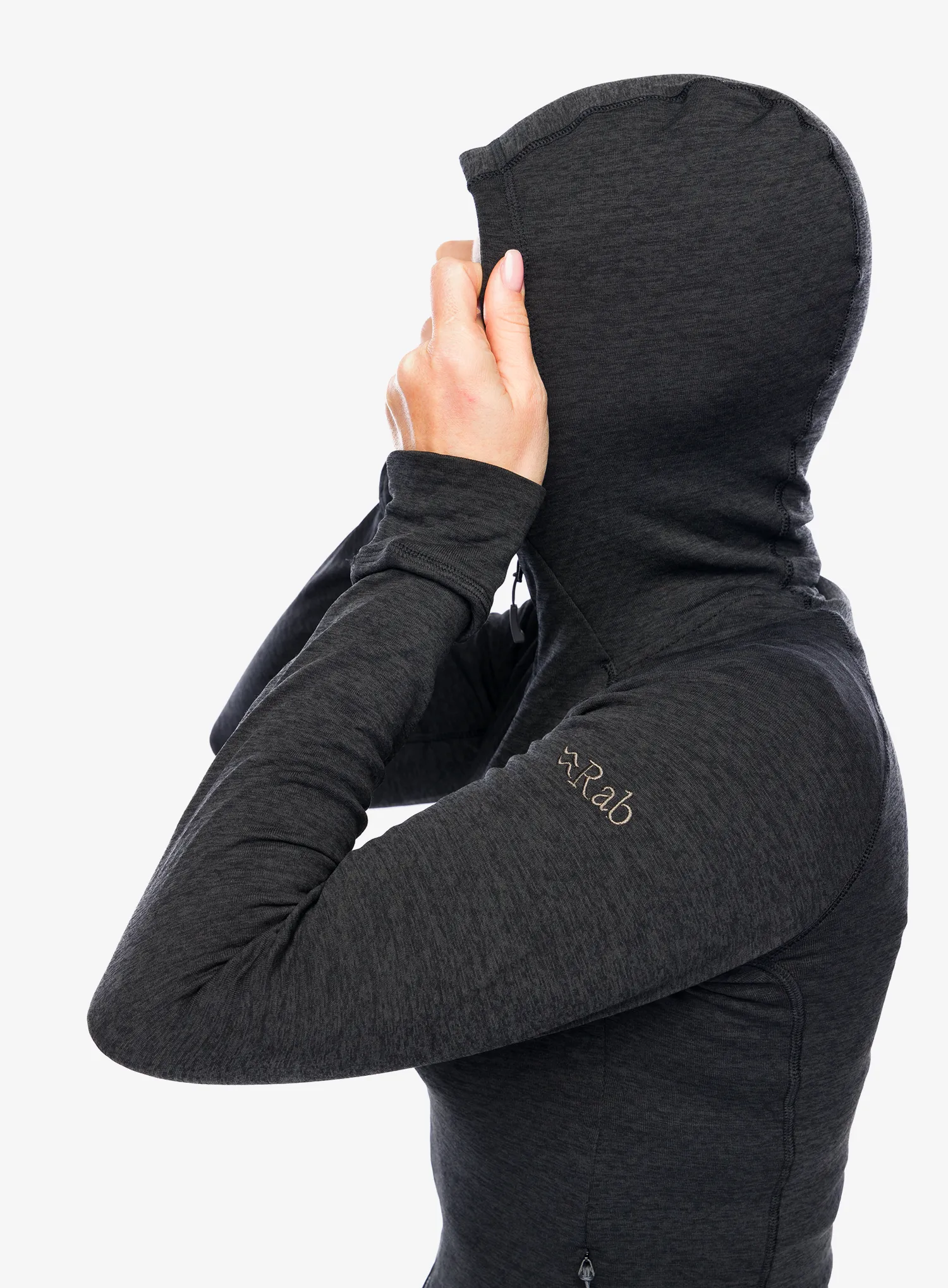 Dukserica s kapuljačom ženska Rab Nexus Hoody - black