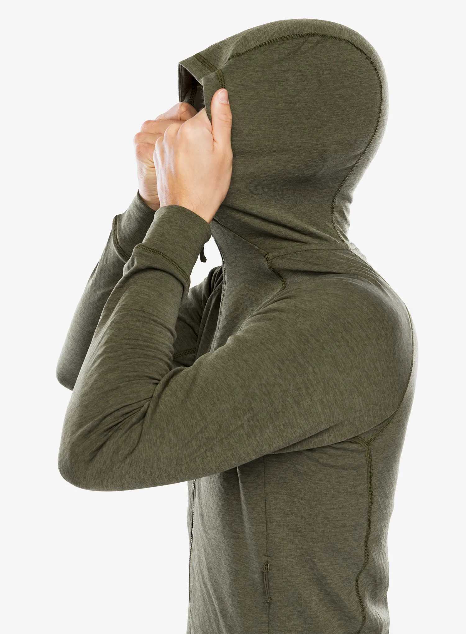 Majica s kapuljačom Rab Nexus Hoody - olive/olive