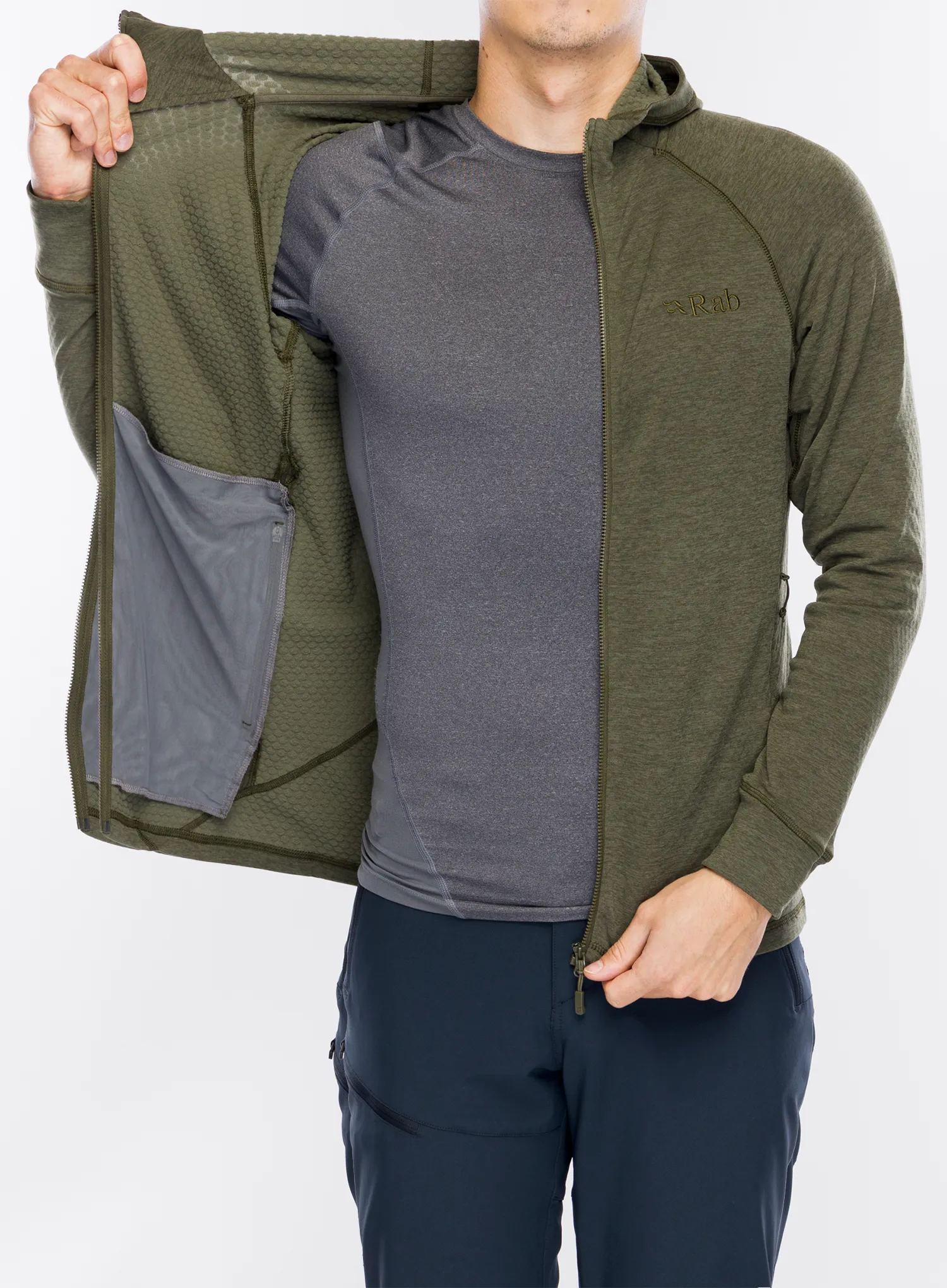 Majica s kapuljačom Rab Nexus Hoody - olive/olive