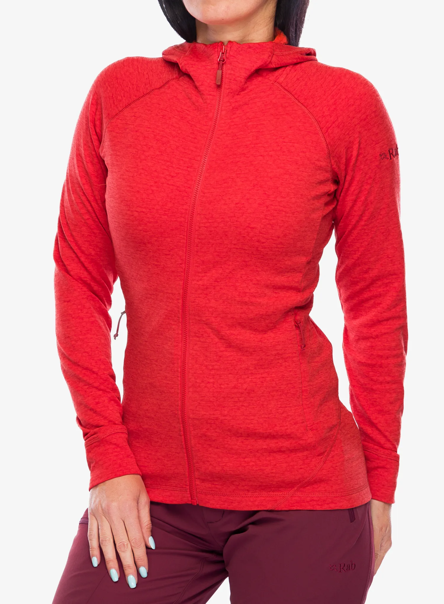 Dukserica s kapuljačom ženska Rab Nexus Hoody - red grapefruit