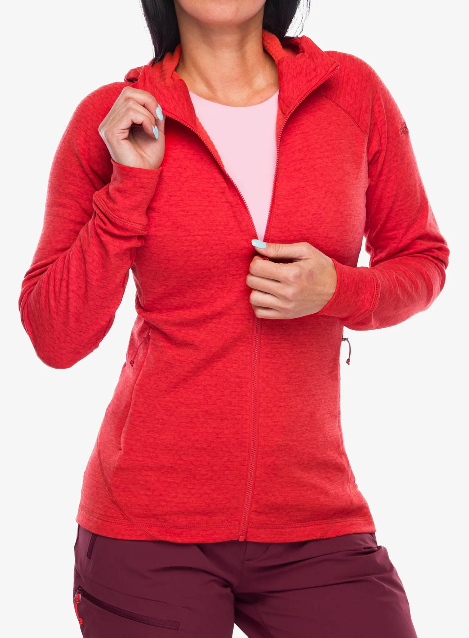 Dukserica s kapuljačom ženska Rab Nexus Hoody - red grapefruit