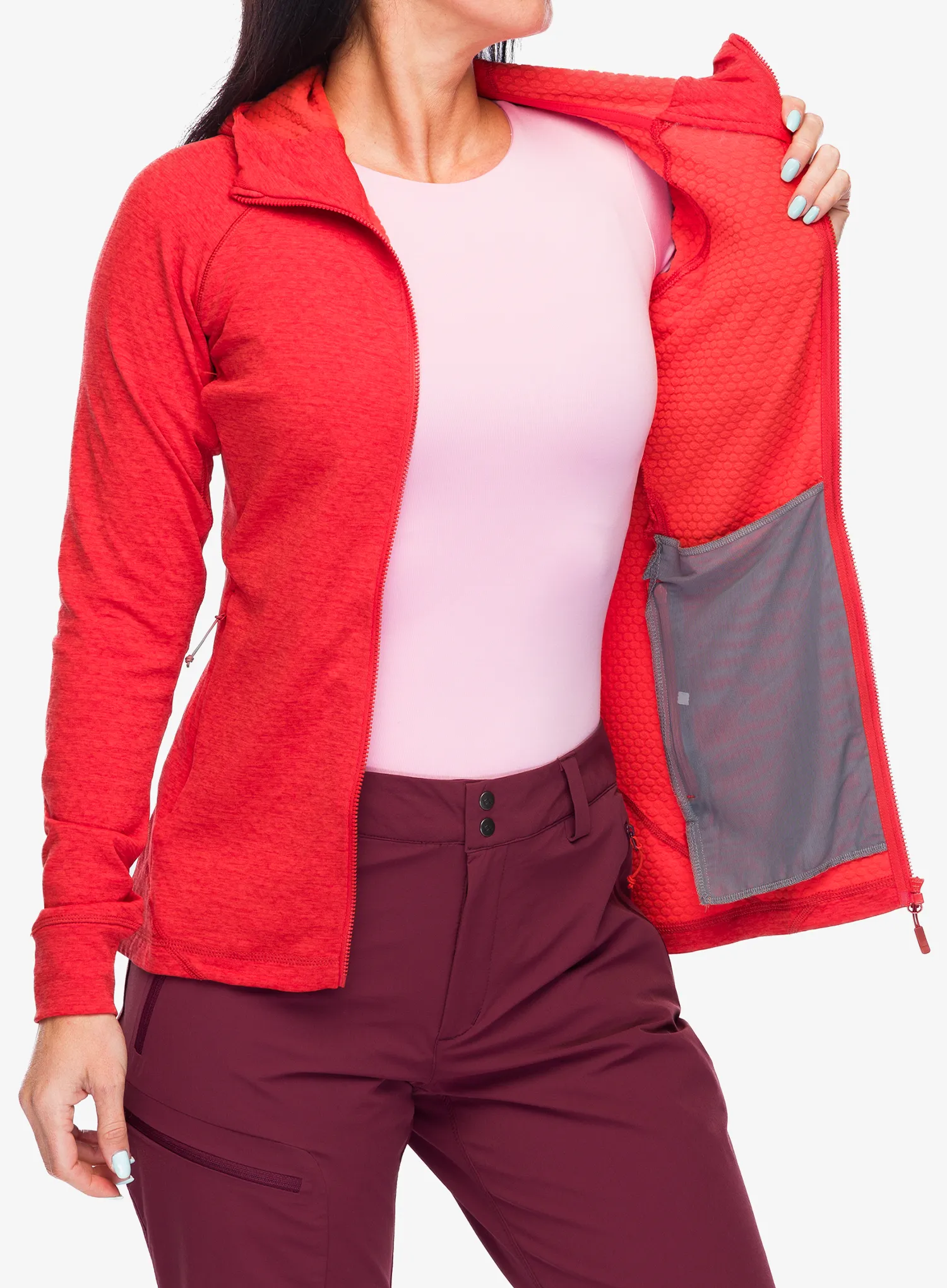 Dukserica s kapuljačom ženska Rab Nexus Hoody - red grapefruit