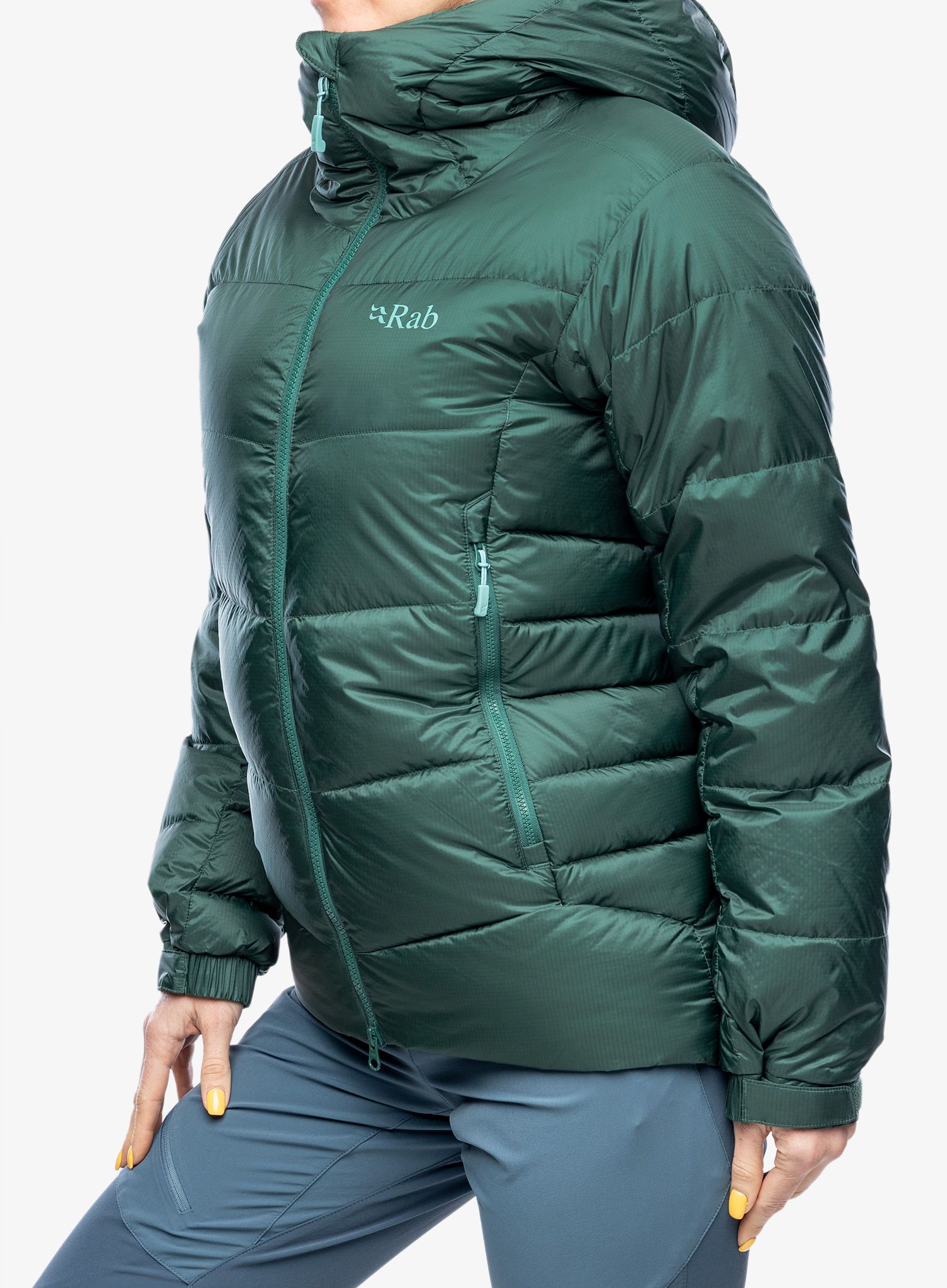 Ženska perjana jakna Rab Positron Pro Jacket - green slate