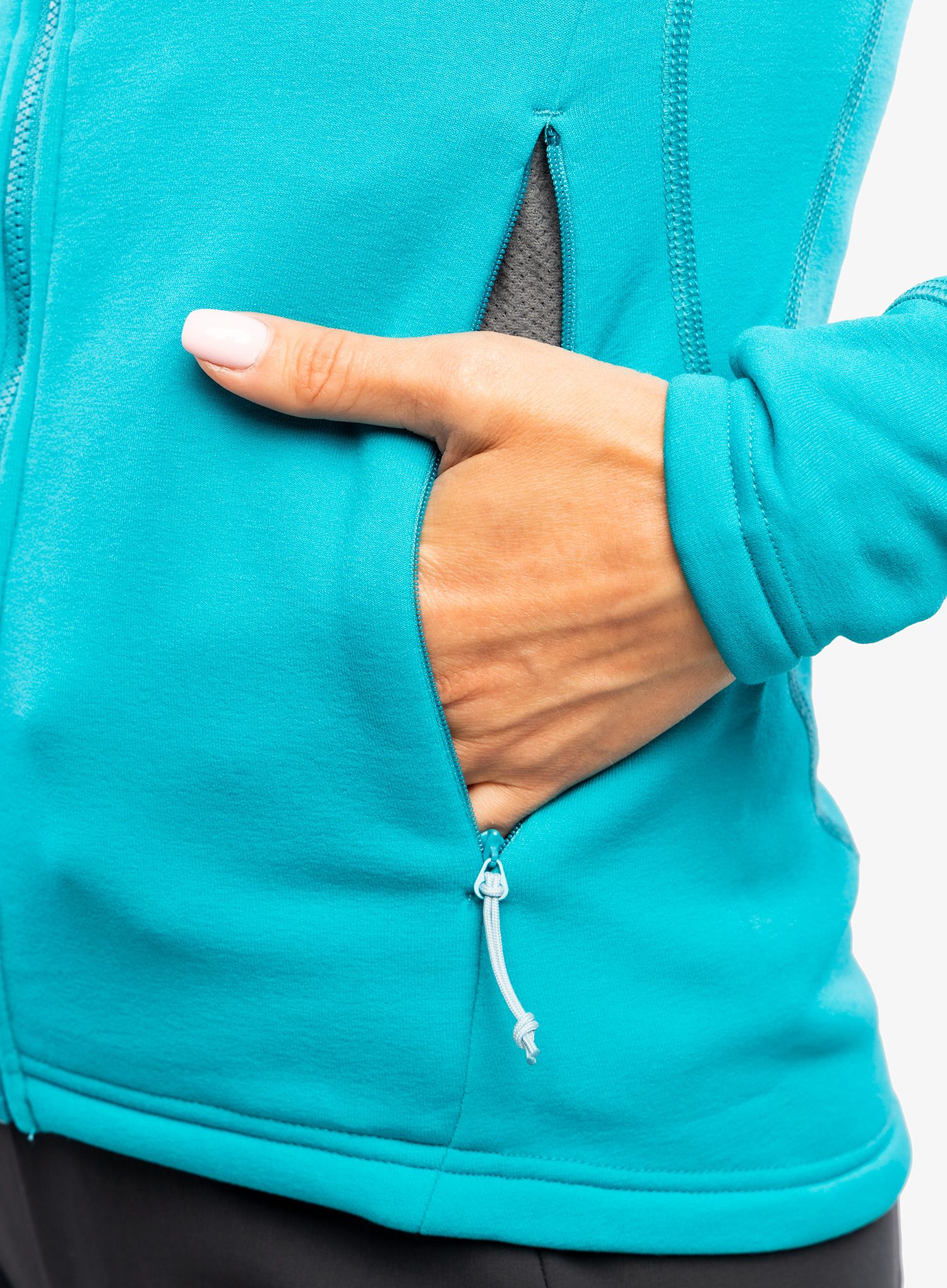 Ženska jakna od flisa Rab Power Stretch Pro Jacket - aquamarine