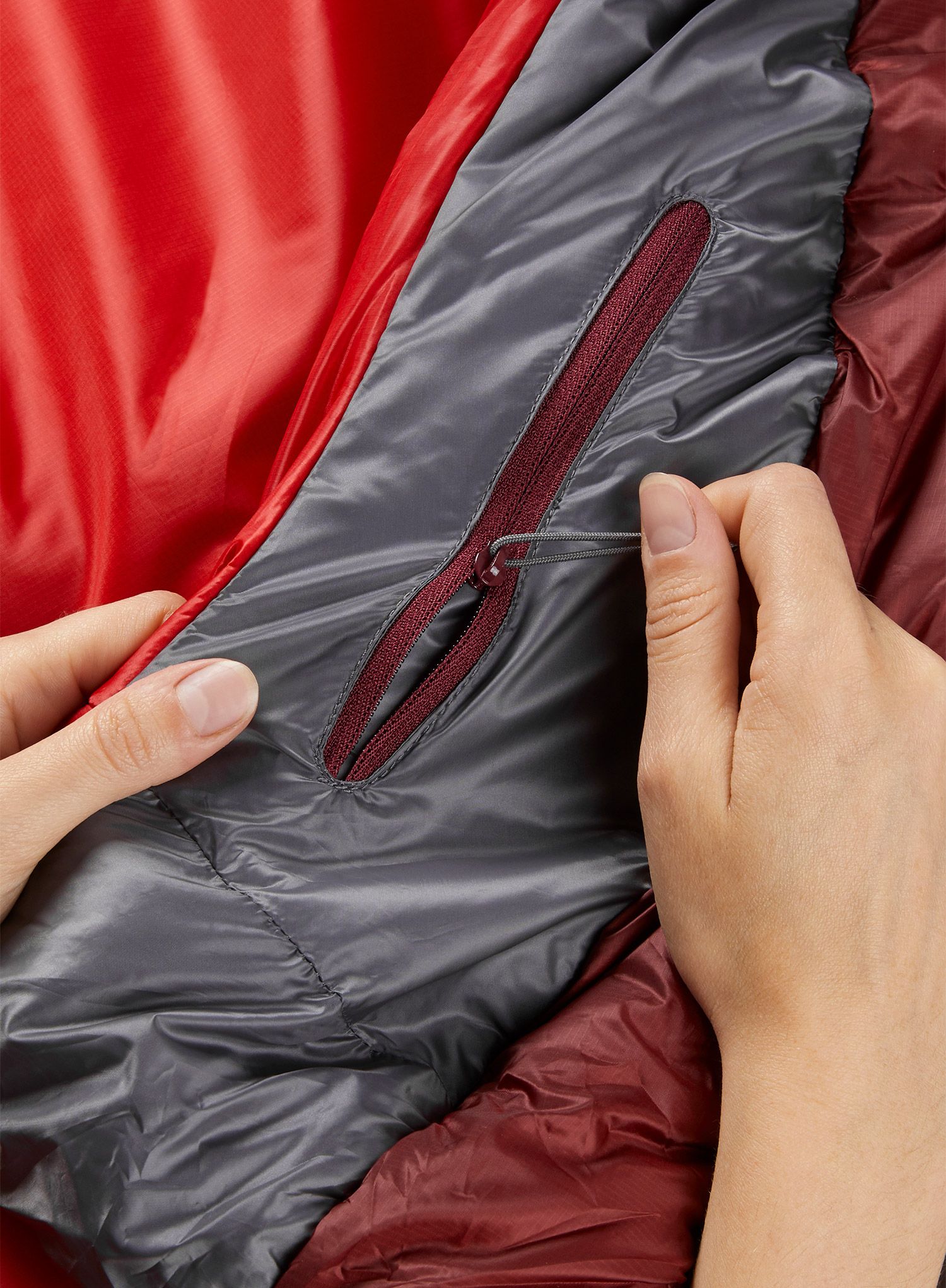 Ženska vreća za spavanje Rab Solar Eco 3 (170 cm) - ascent red