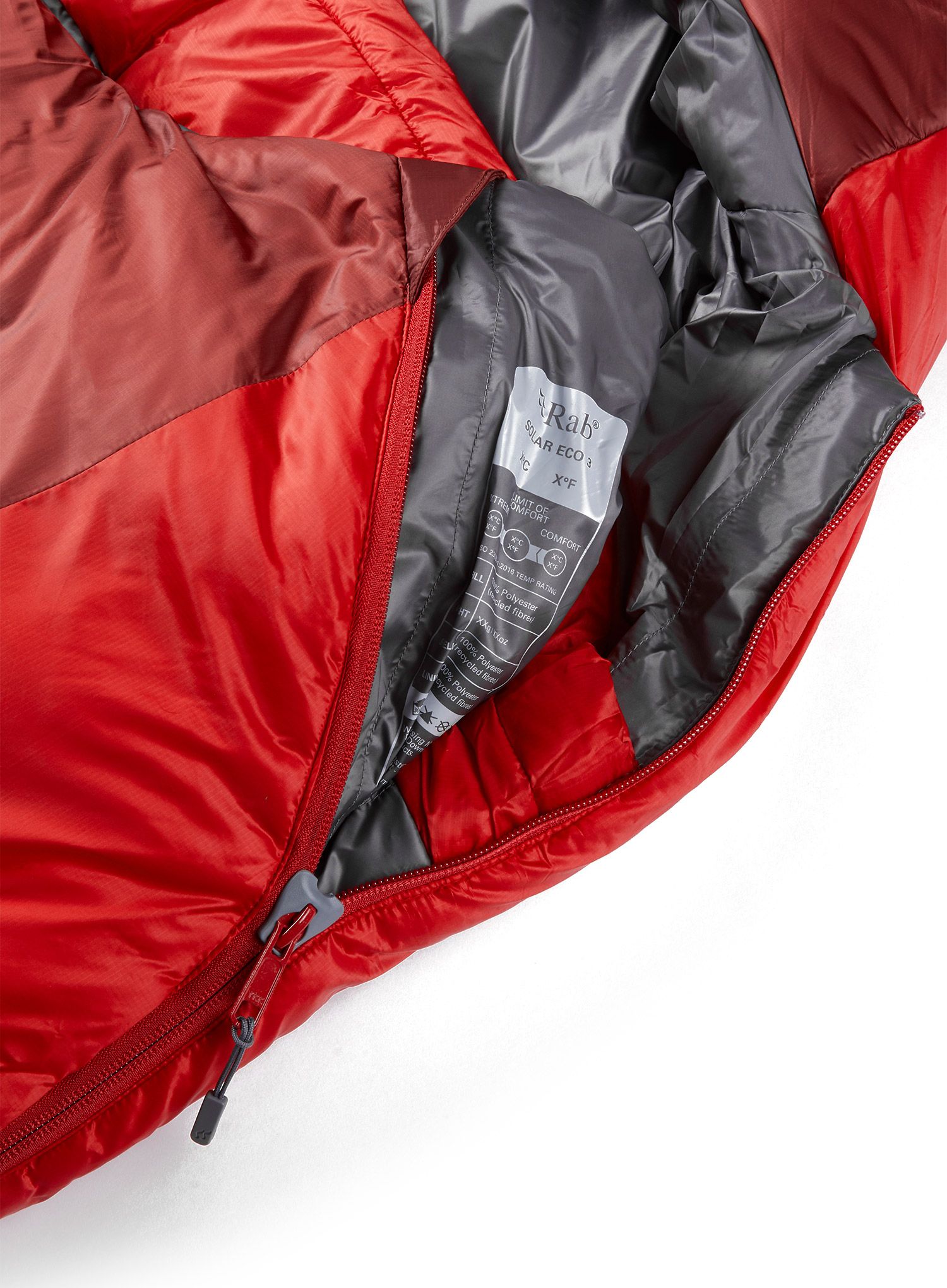 Sintetička vreća za spavanje Rab Solar Eco 3 (185 cm) - oxblood red