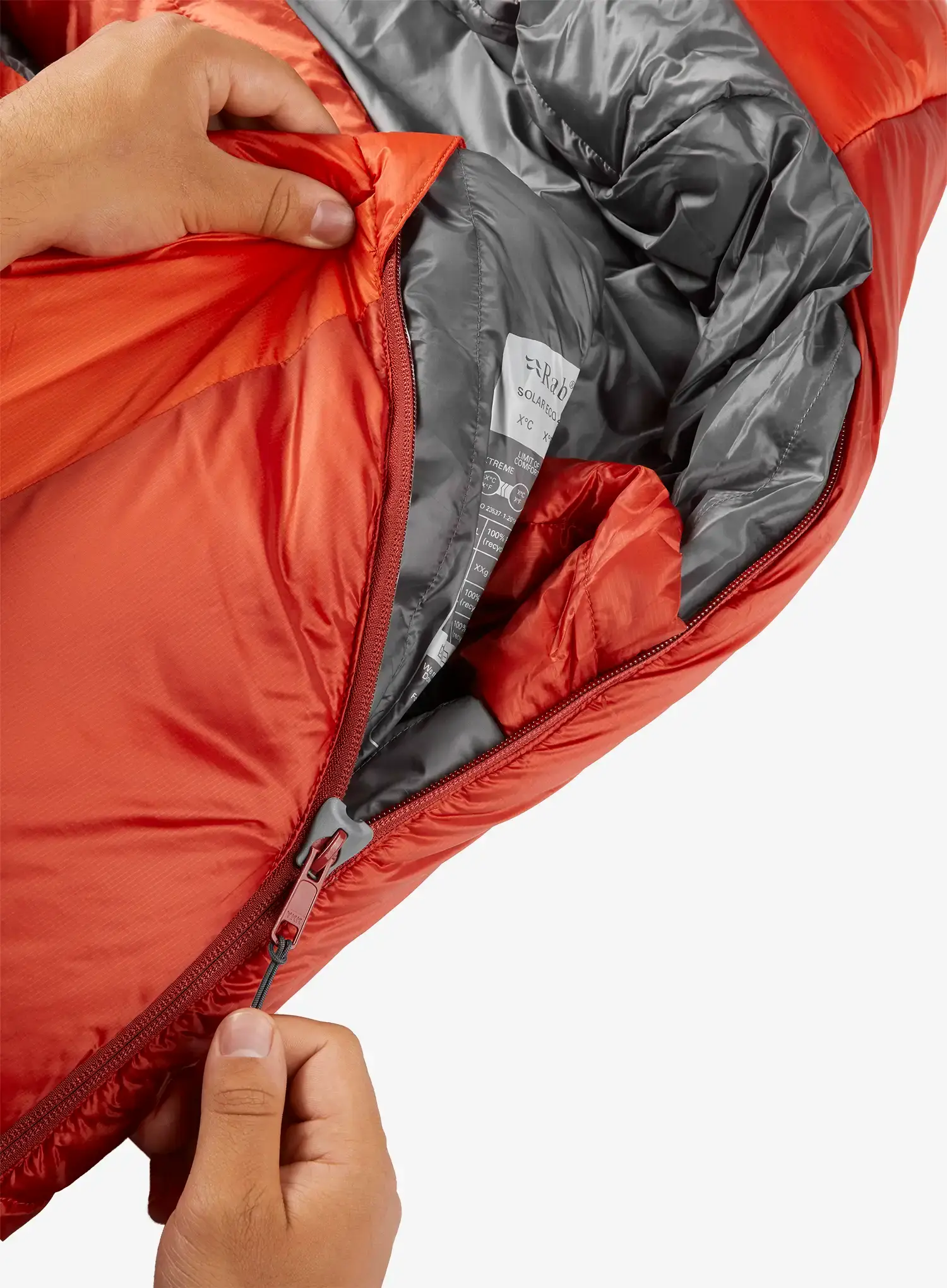 Sintetička vreća za spavanje Rab Solar Eco 4 (185 cm) - firecracker