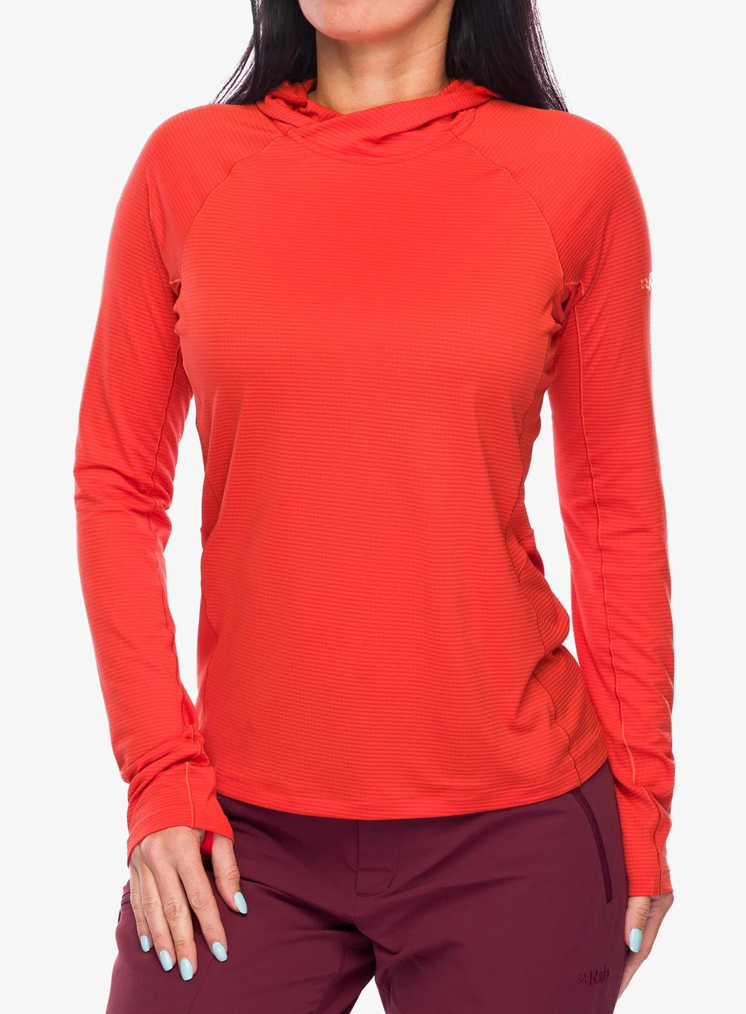 Ženska termoaktivna dukserica Rab Sonic Hoody - red grapefruit