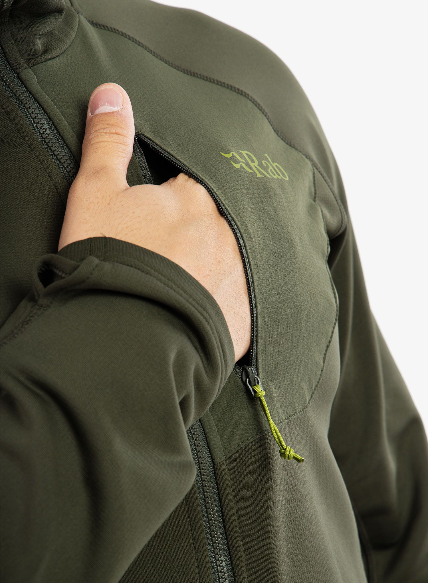Penjačka dukserica Rab Superflux Hoody - army