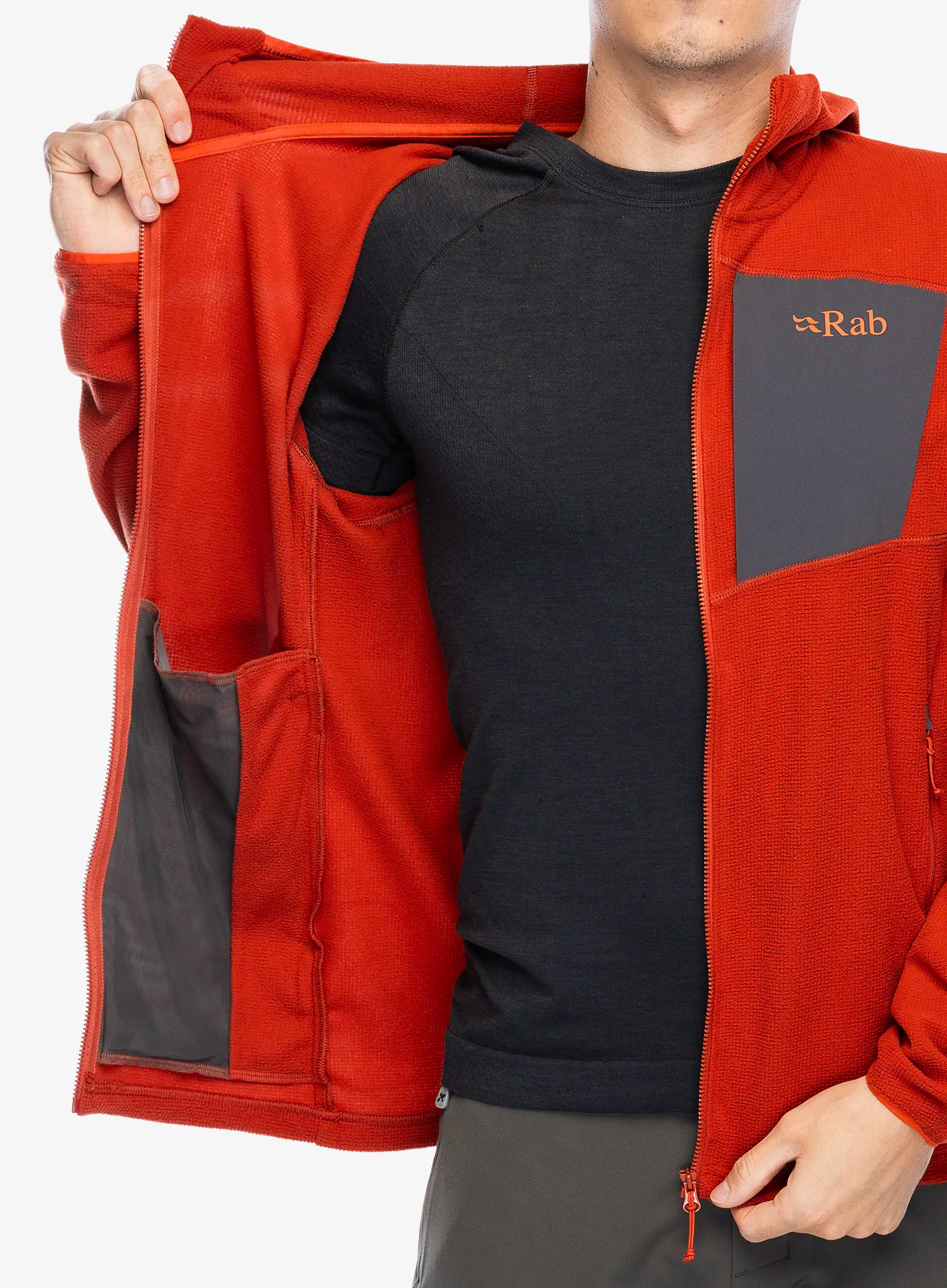 Majica s kapuljačom Rab Tecton Hoody - red clay