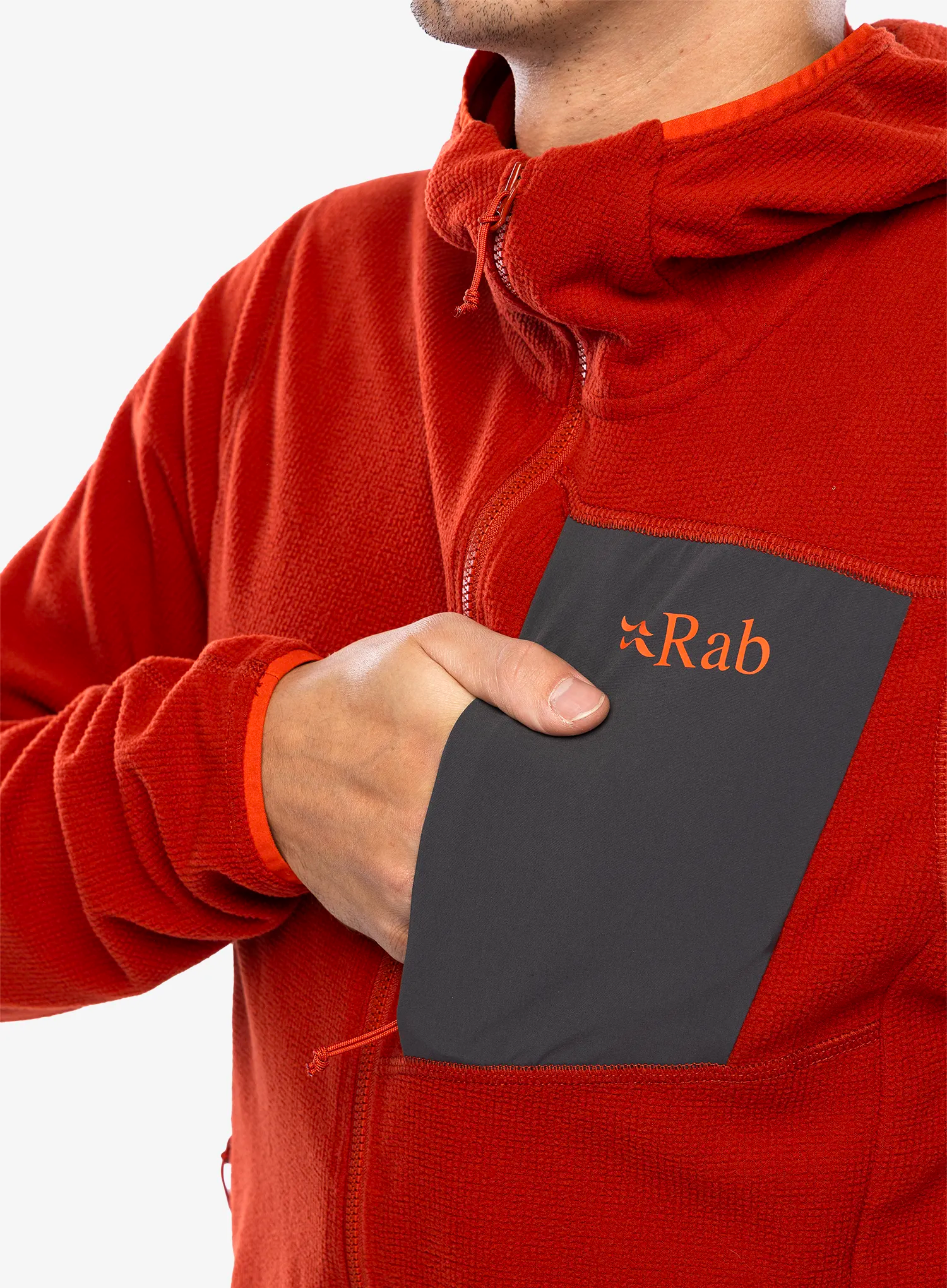 Majica s kapuljačom Rab Tecton Hoody - red clay