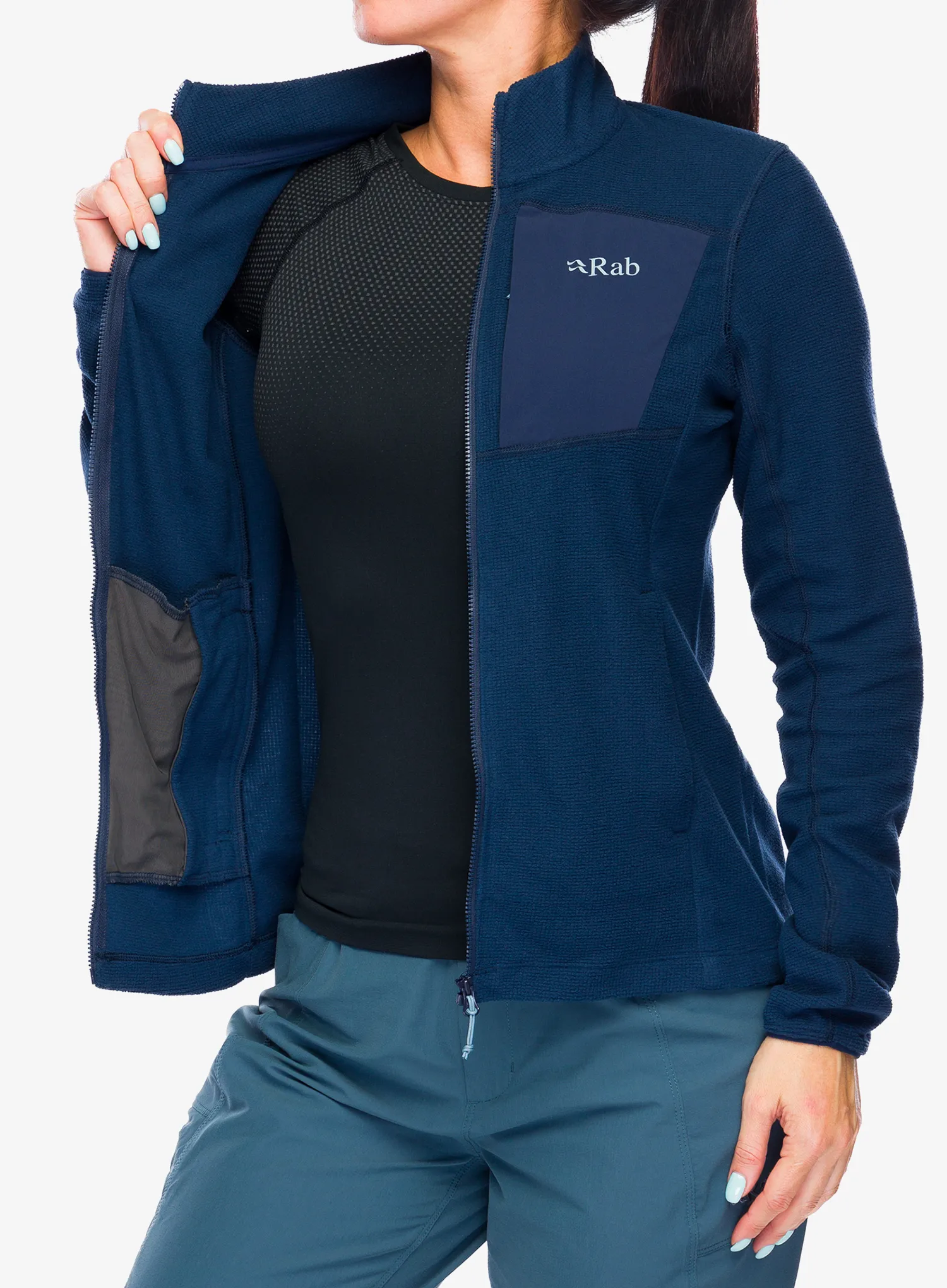 Ženska dukserica na otkopčavanje Rab Tecton Jacket - deep ink
