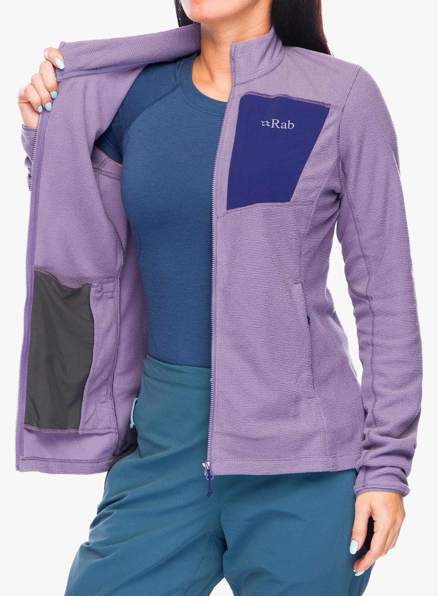 Ženska dukserica na otkopčavanje Rab Tecton Jacket - purple sage