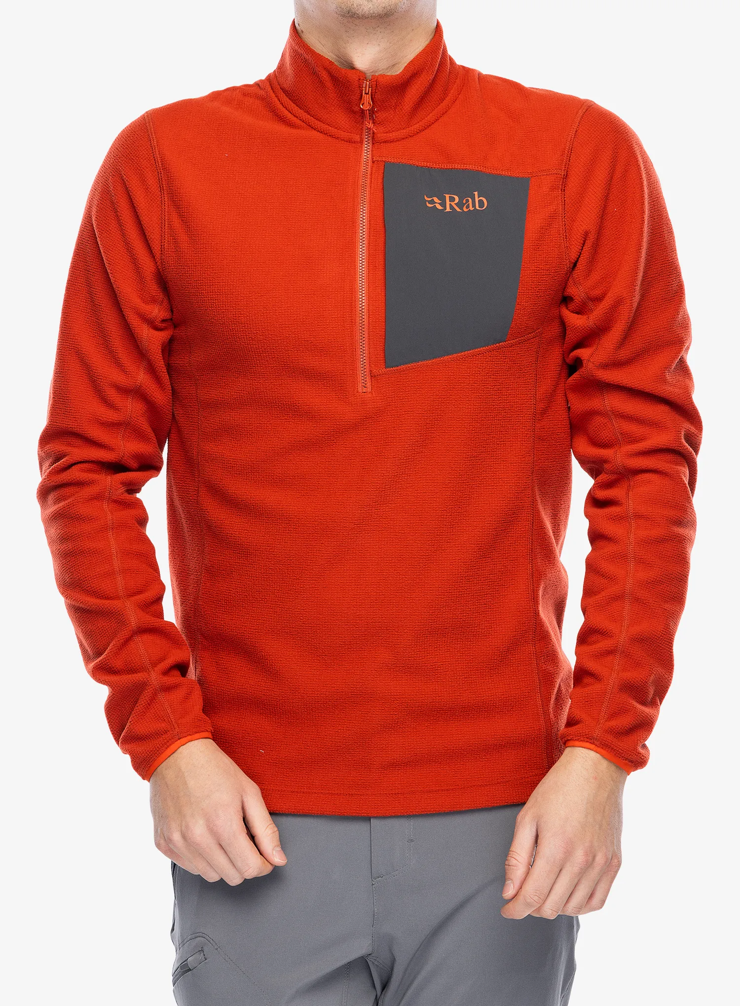 Dukserica s 1/2 patentnim zatvaračem Rab Tecton Pull-On - red clay