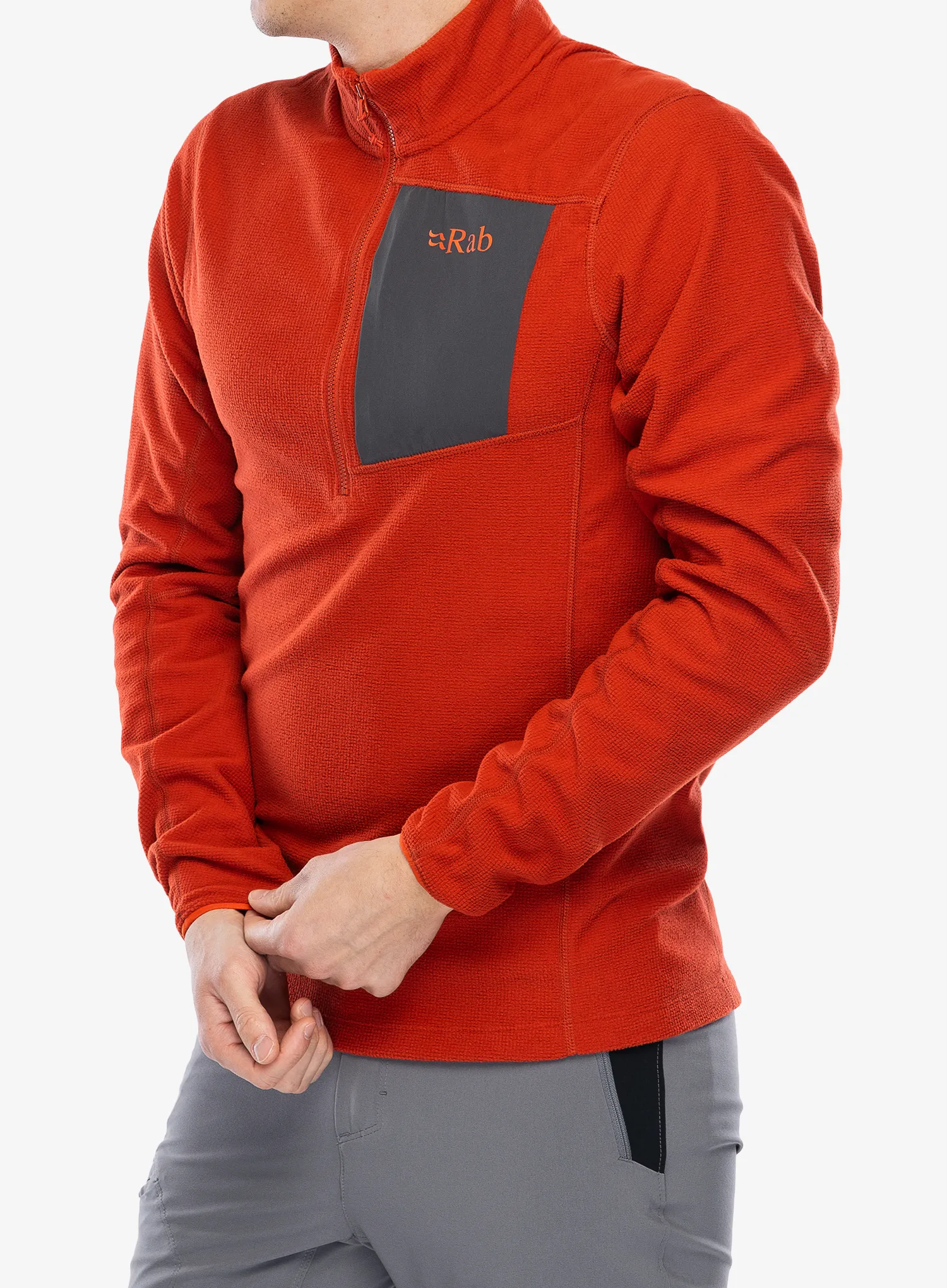 Dukserica s 1/2 patentnim zatvaračem Rab Tecton Pull-On - red clay