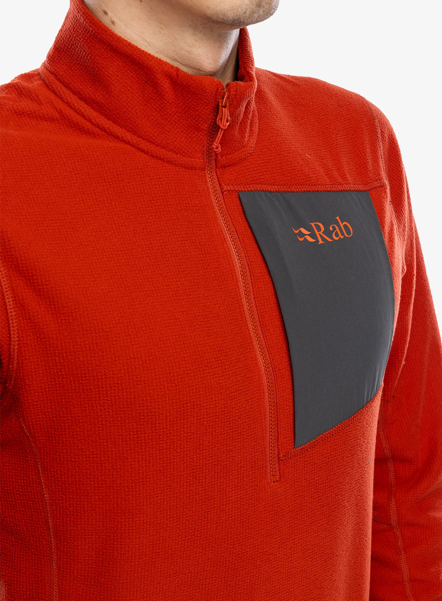 Dukserica s 1/2 patentnim zatvaračem Rab Tecton Pull-On - red clay