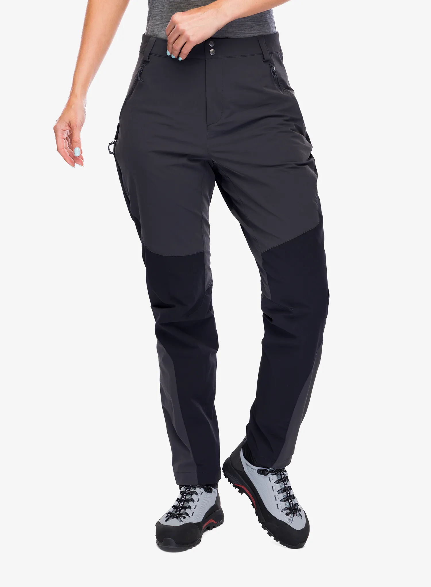 Ženske trekking hlače Rab Torque Mountain Pants - anthracite/black