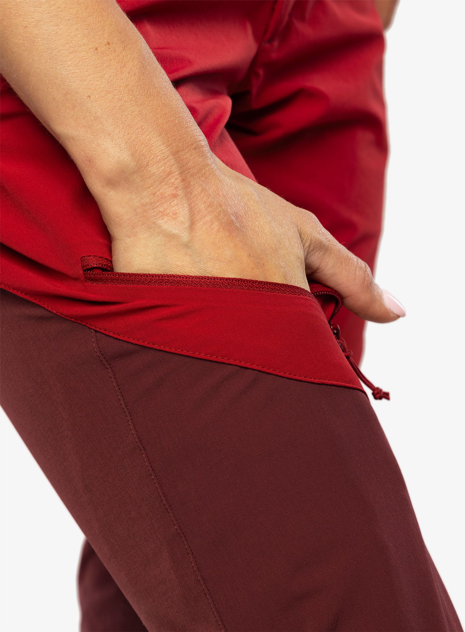 Ženske hlače Rab Torque Mountain Pants - crimson/deep heather