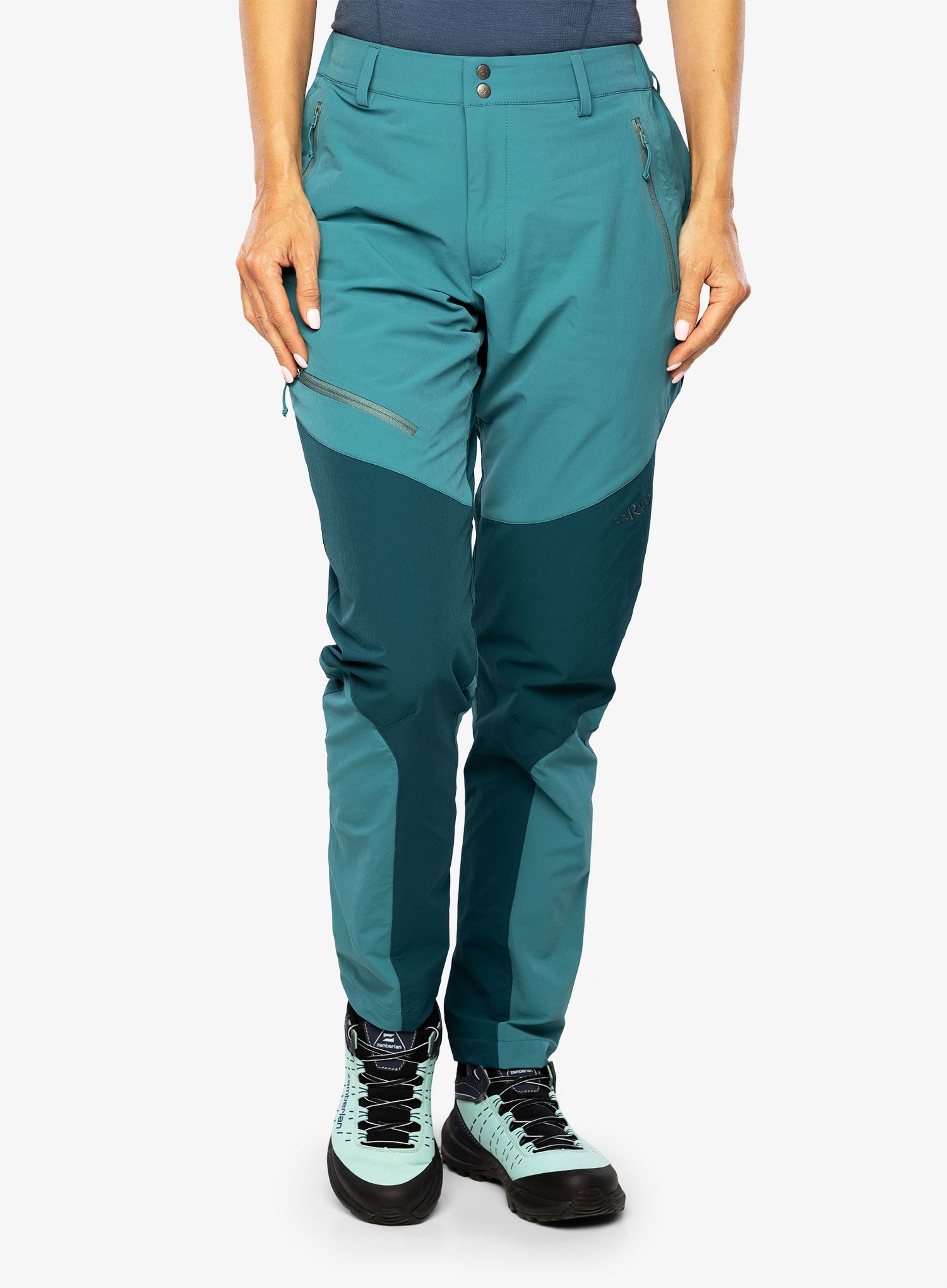 Ženske hlače Rab Torque Mountain Pants - storm green/sagano green