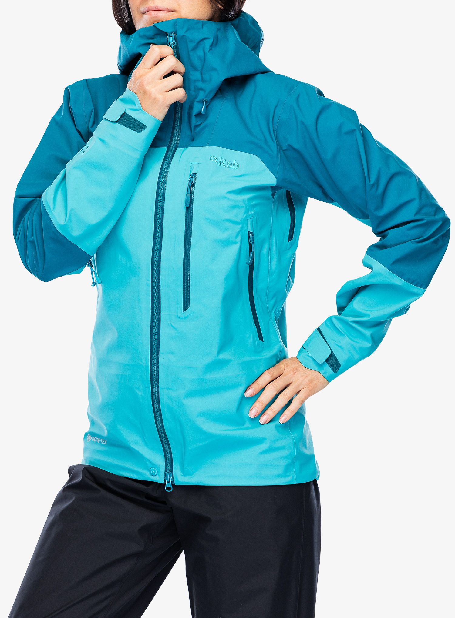 GORE-TEX ženska jakna Rab Zanskar GTX Jacket - ultramarine/aquamarine