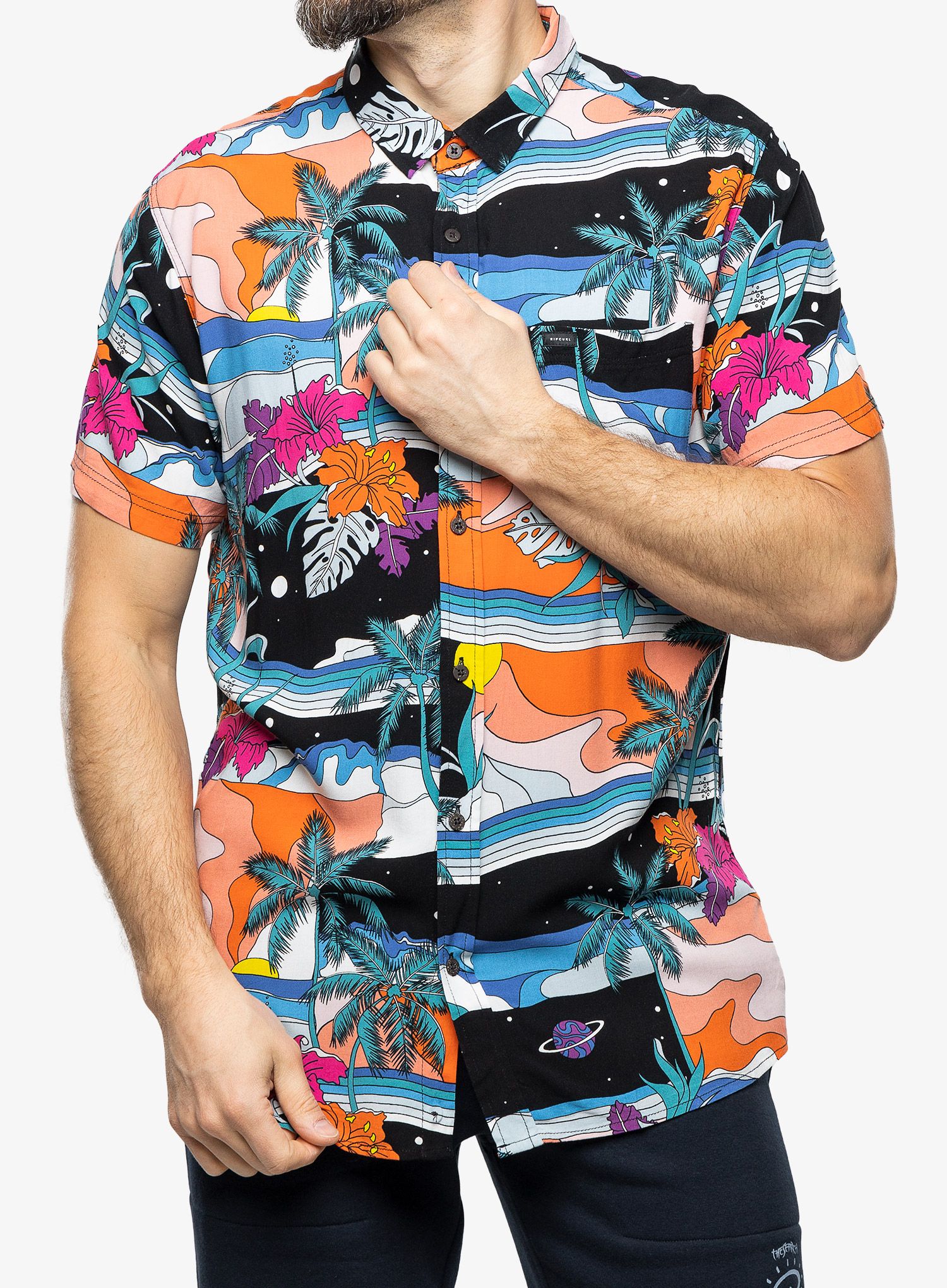Planinarska košulja Rip Curl Party Pack S/S Shirt - black