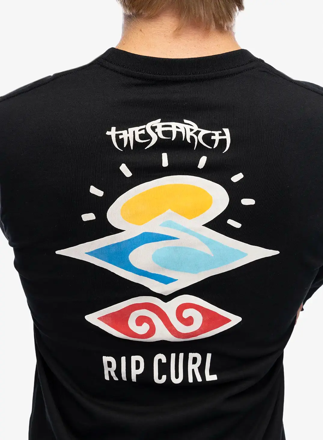 Majica dugih rukava Rip Curl Search Icon L/S Tee - black/black