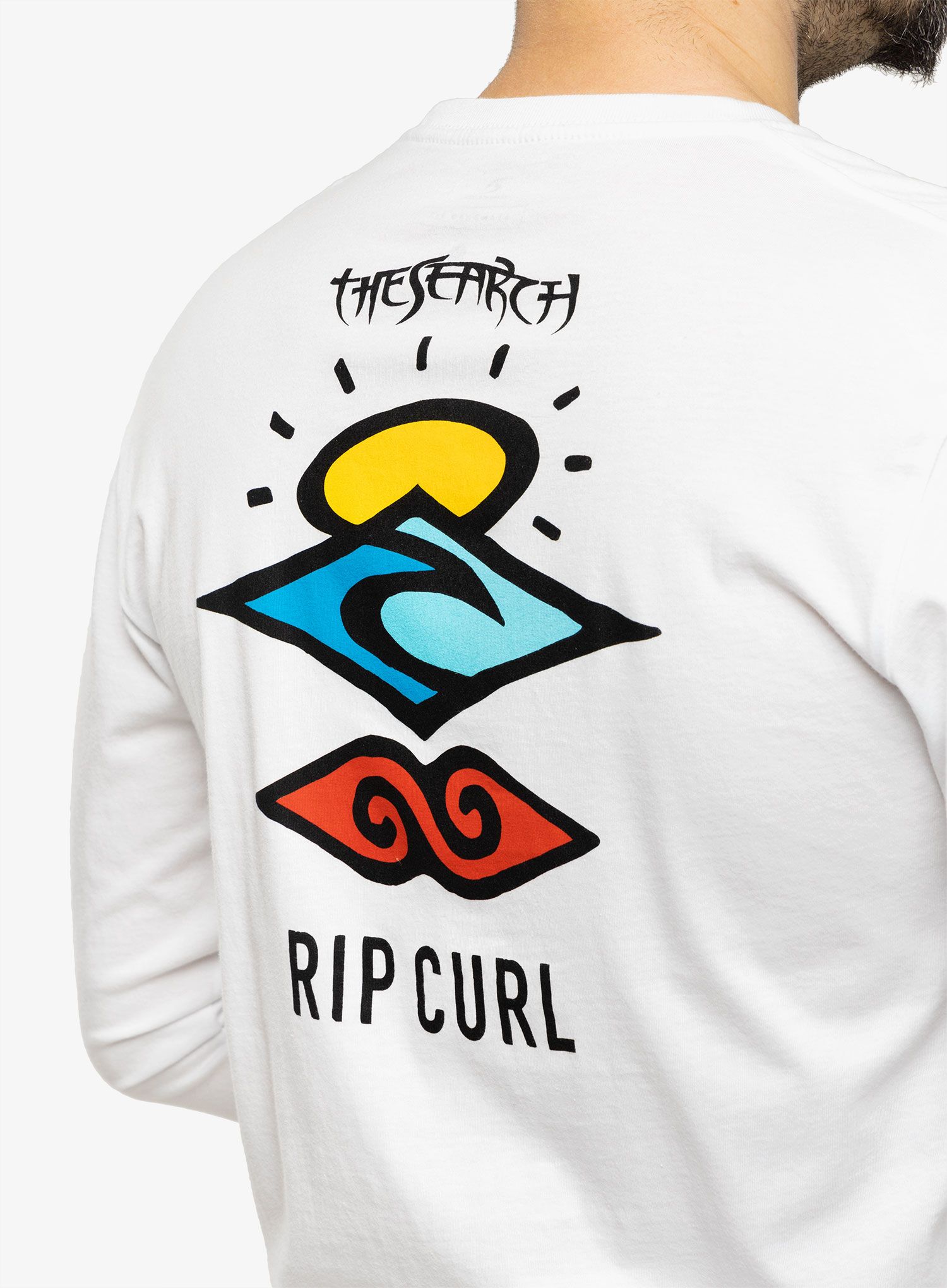 Majica dugih rukava Rip Curl Search Icon L/S Tee - white