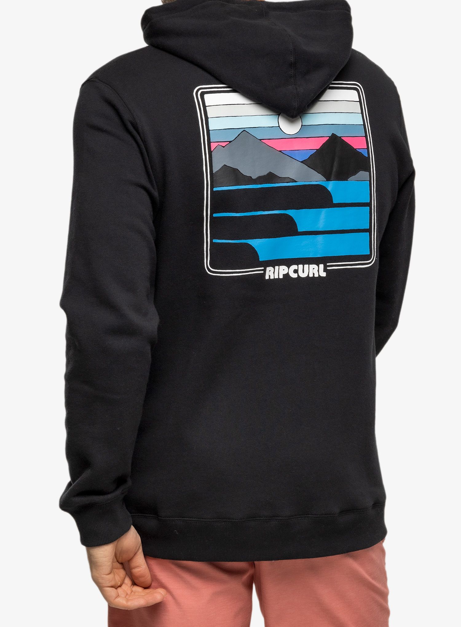 Majica s kapuljačom Rip Curl Surf Revival Hood - black