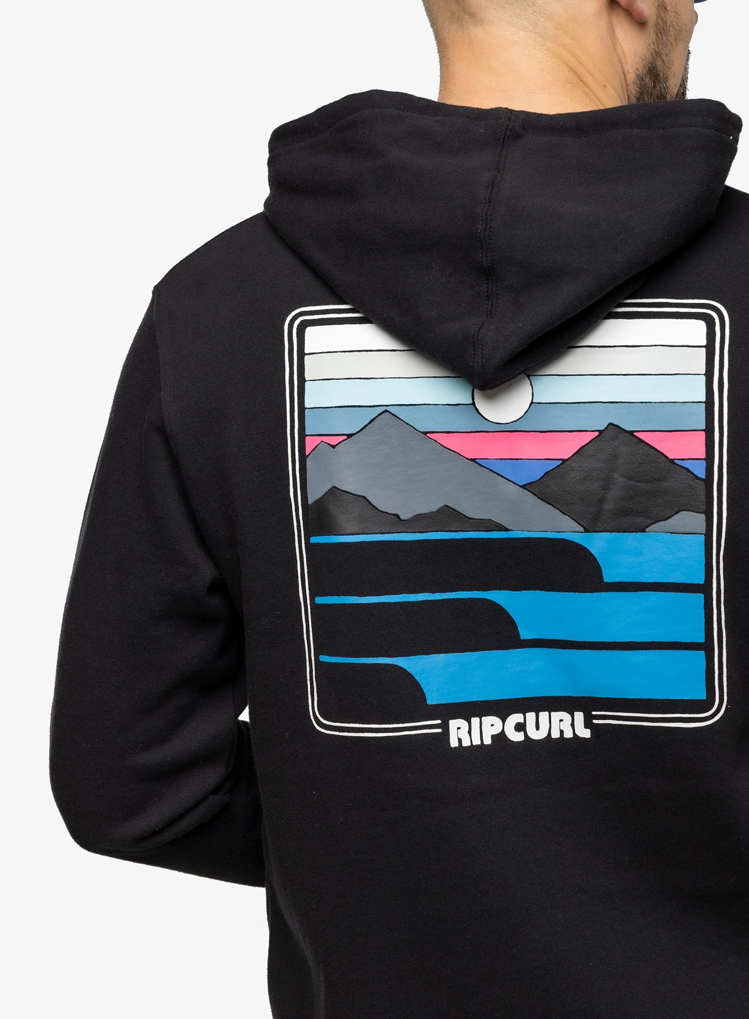 Majica s kapuljačom Rip Curl Surf Revival Hood - black