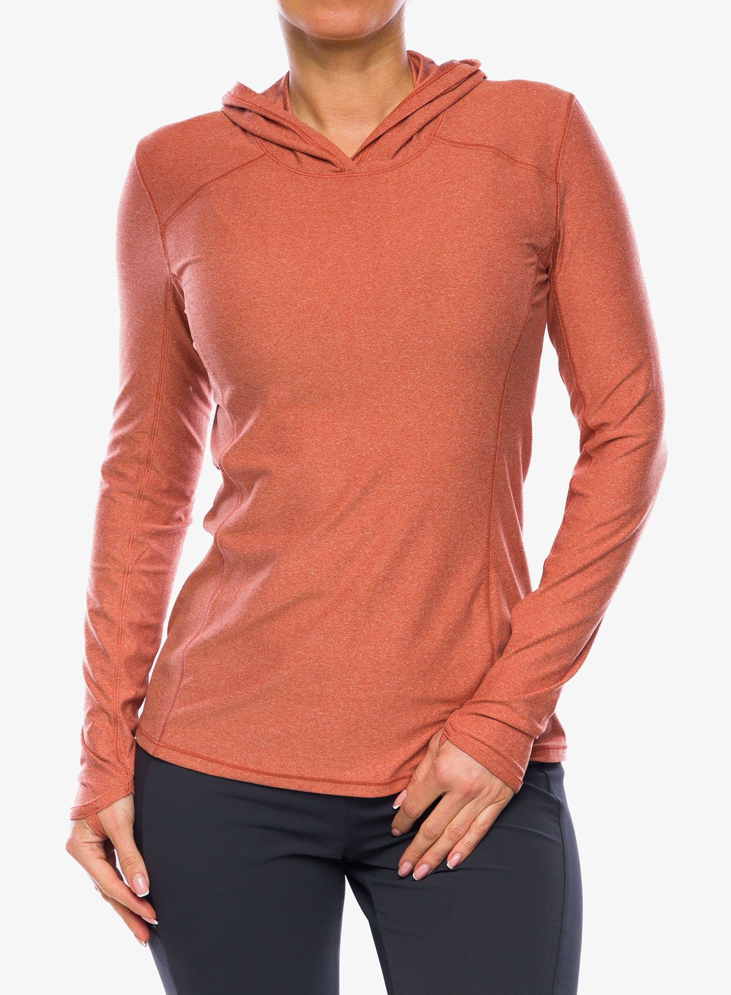 Ženska dukserica Royal Robbins Amp Lite Hoodie - baked clay htr
