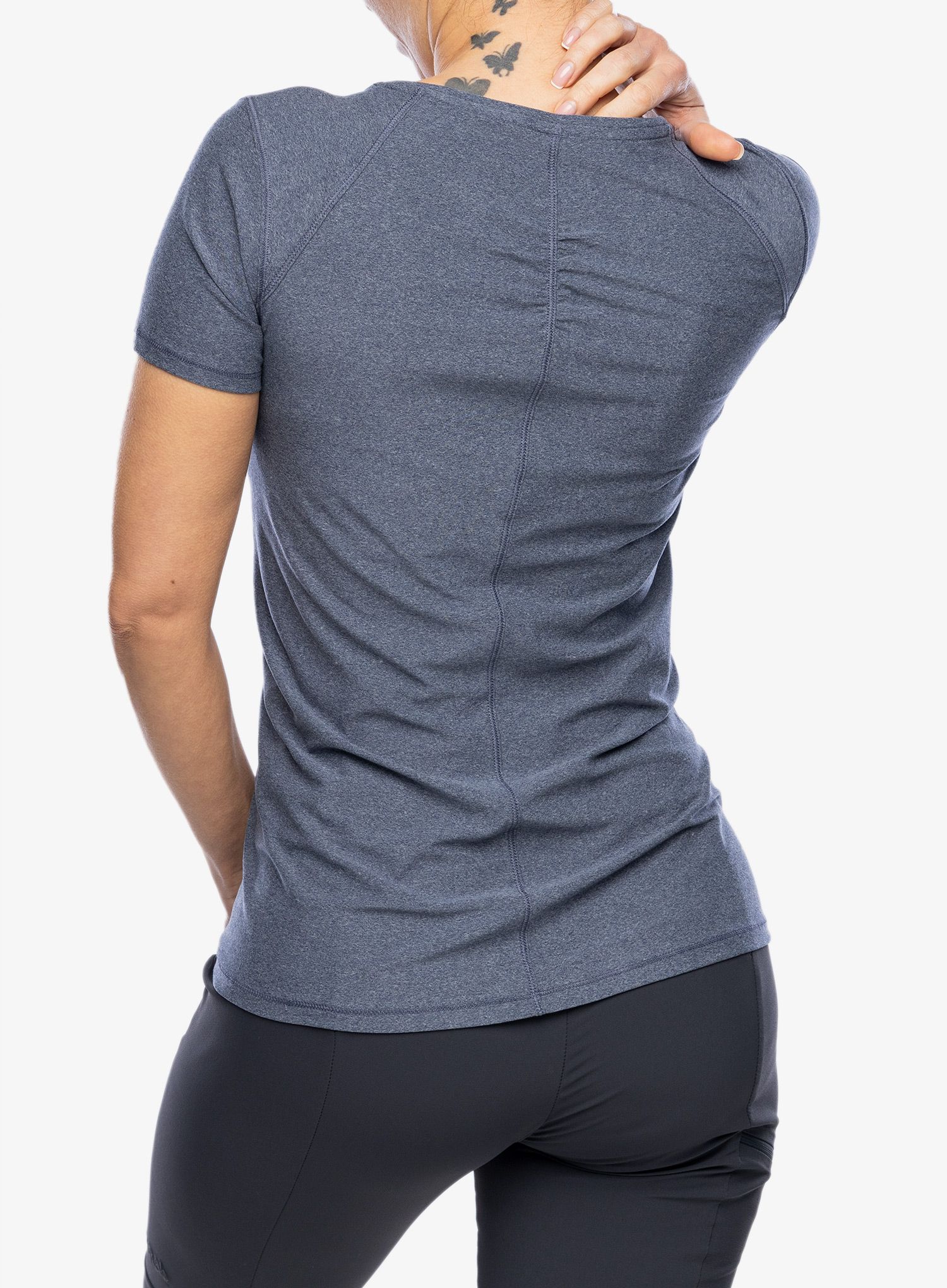 Ženska brzosušeća majica Royal Robbins Amp Lite SS - navy htr