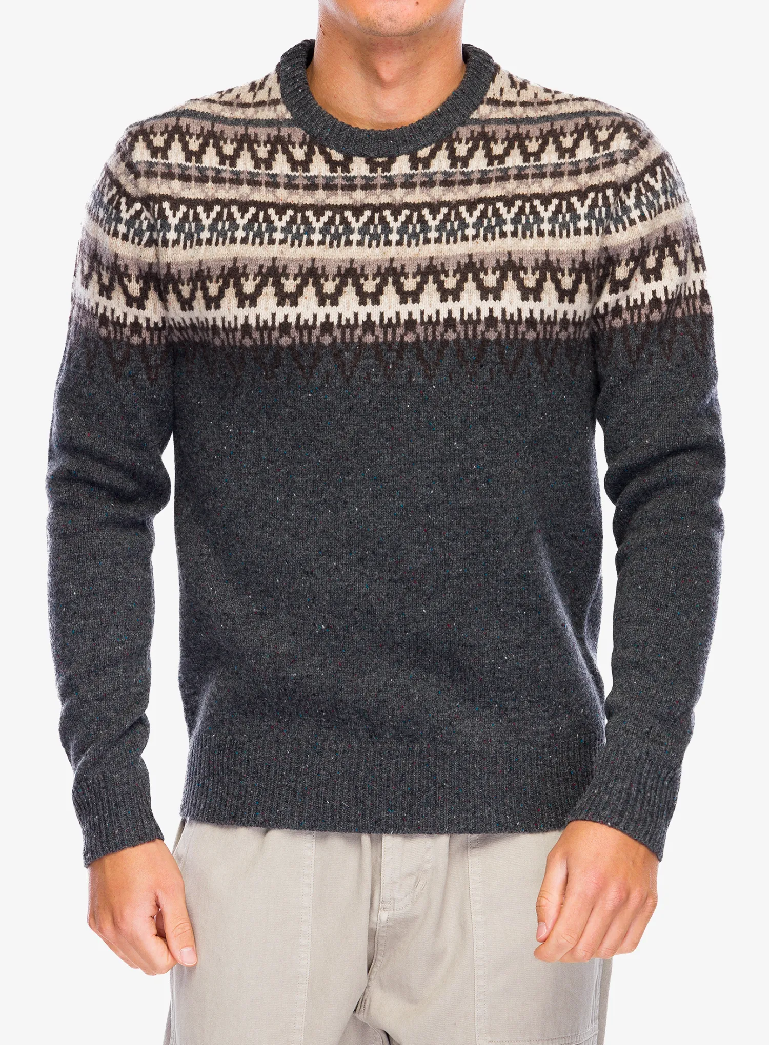 Vuneni džemper Royal Robbins Arch Rock Crew LS - asphalt mammoth pt