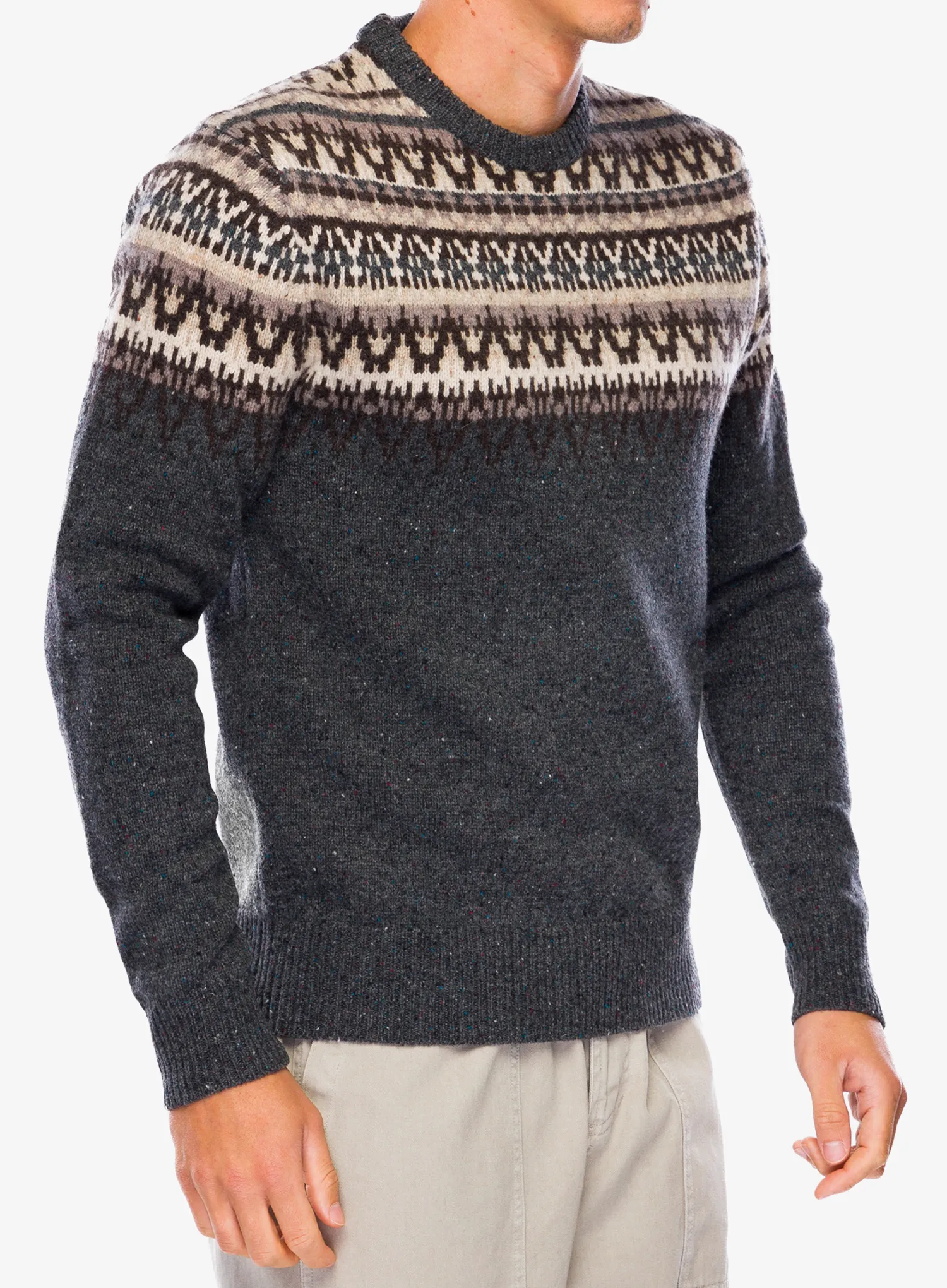 Vuneni džemper Royal Robbins Arch Rock Crew LS - asphalt mammoth pt