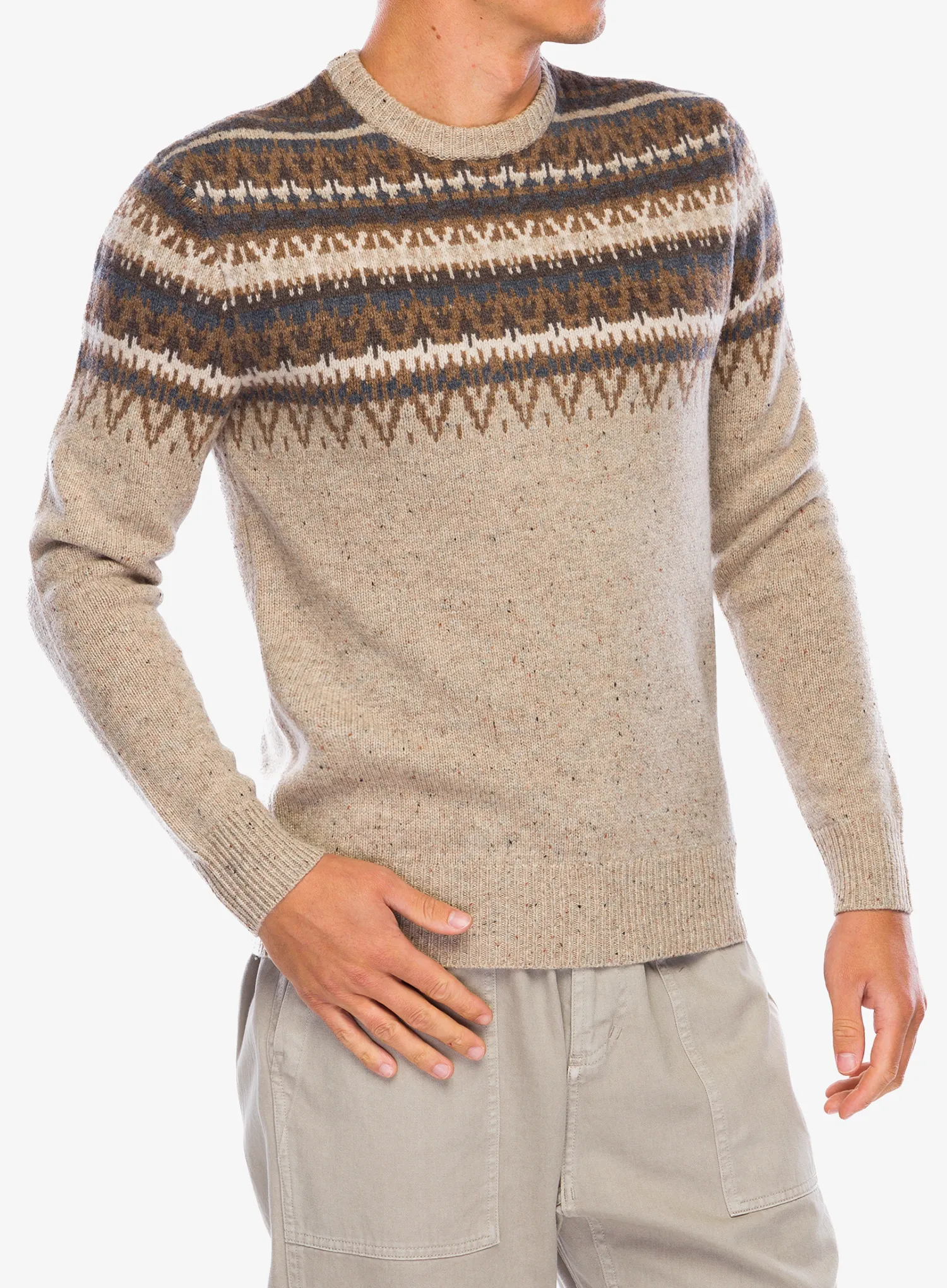 Muški džemper Royal Robbins Arch Rock Crew LS - sandstone mammoth pt